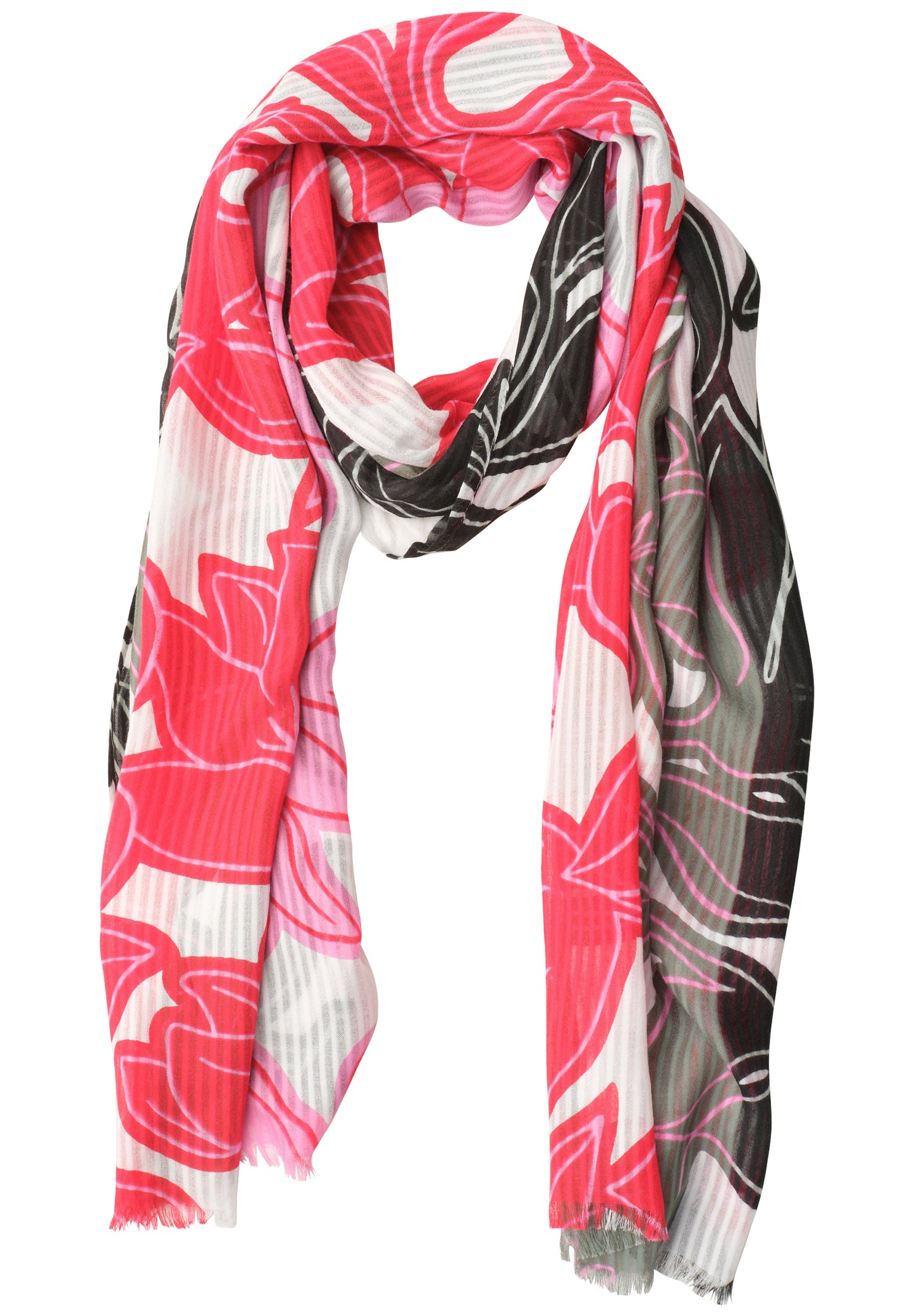 Street One - Schal mit floralem Muster - Farbe: multicolor