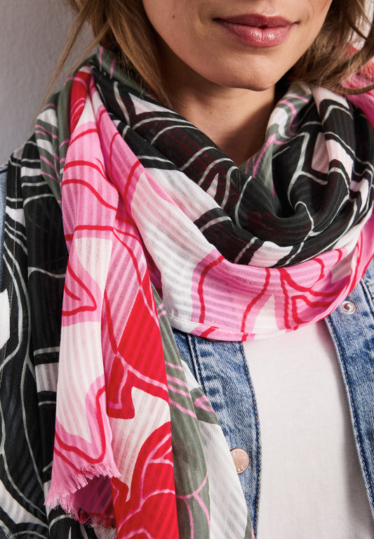 Street One - Schal mit floralem Muster - Farbe: multicolor