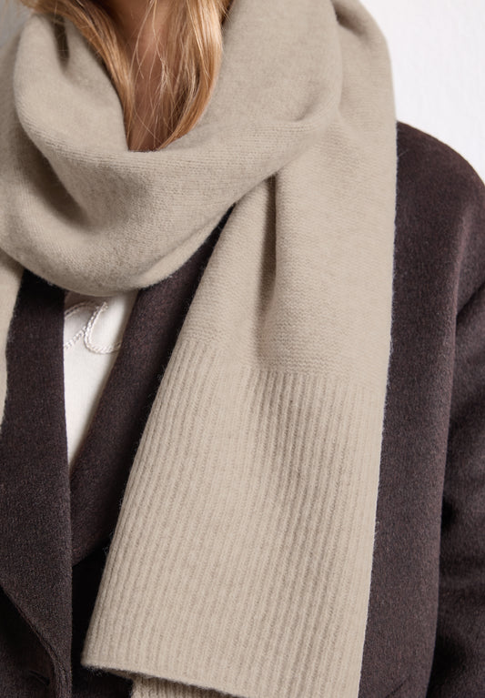 Street One - Langer Feinstrickschal in Unifarbe - Farbe: Soft Sand Mel.