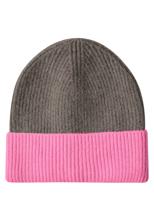 Street One - Feinstrick Beanie im Colorblock-Look - Farbe: warm blush