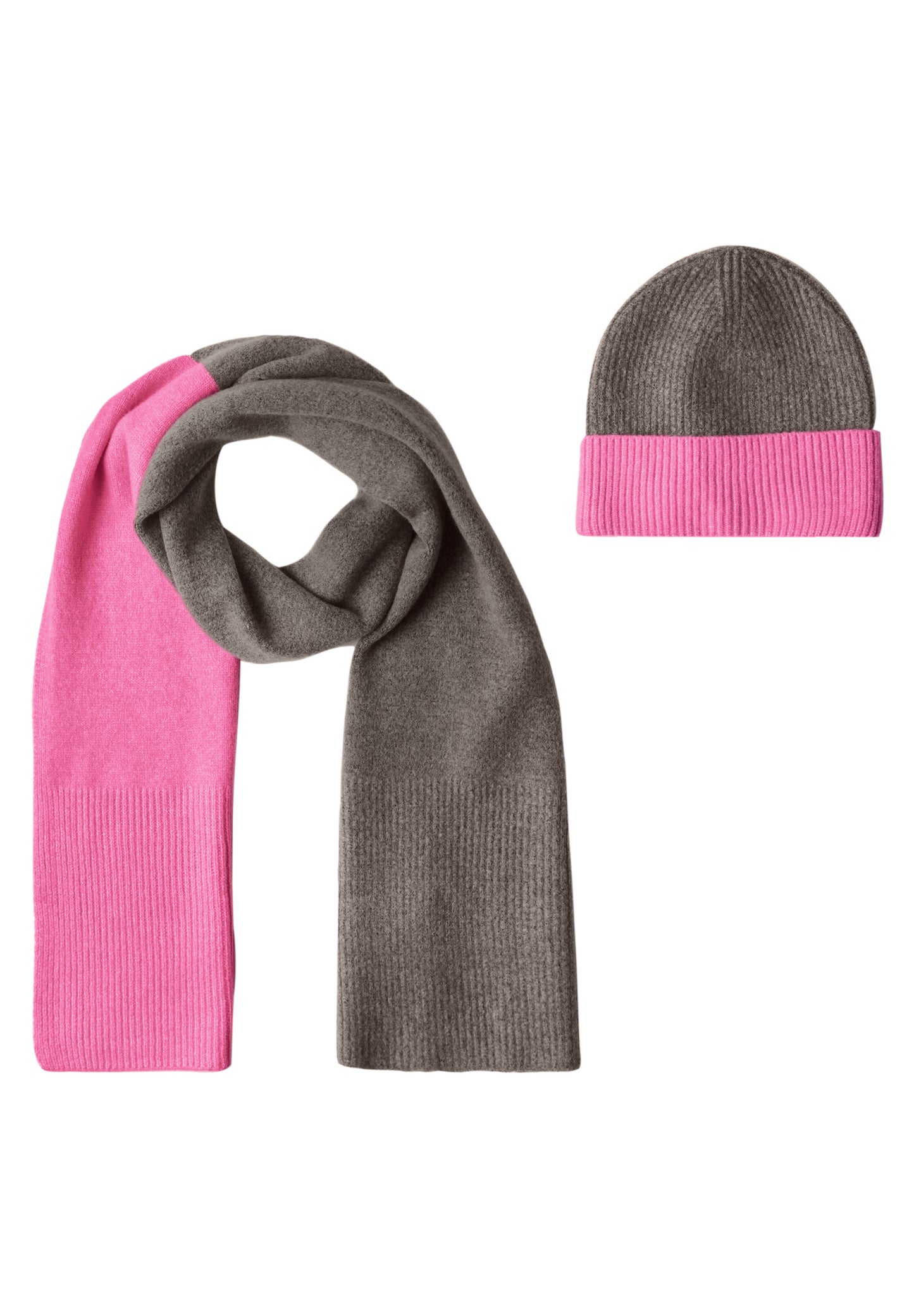 Street One - Feinstrick Beanie im Colorblock-Look - Farbe: warm blush