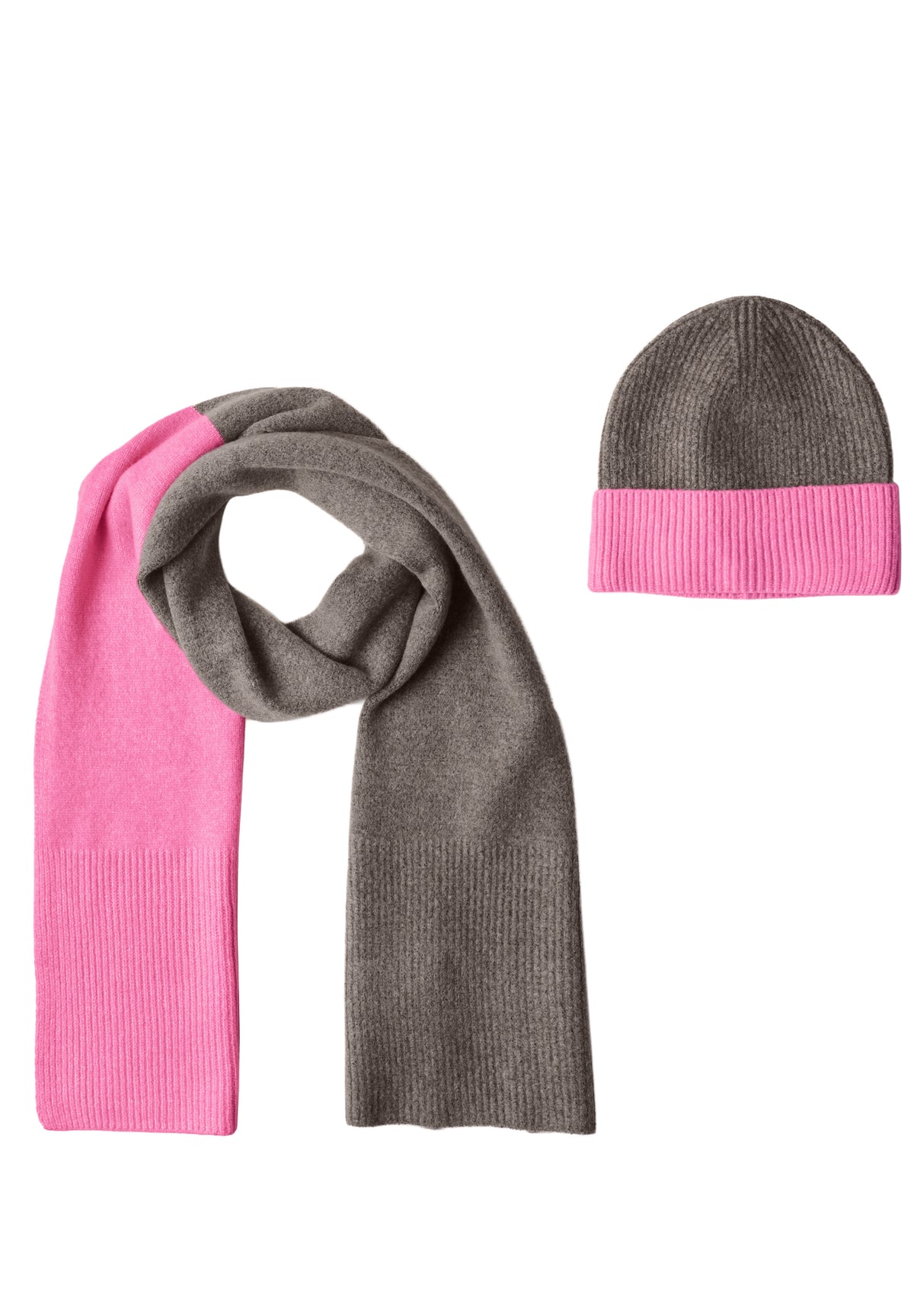 Street One - Feinstrick Schal im Colorblock-Look - Farbe: warm blush