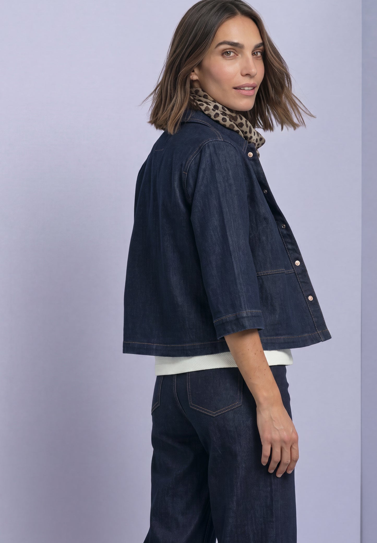 Street One - Loop-Schal mit grafischem Muster - Farbe: Black