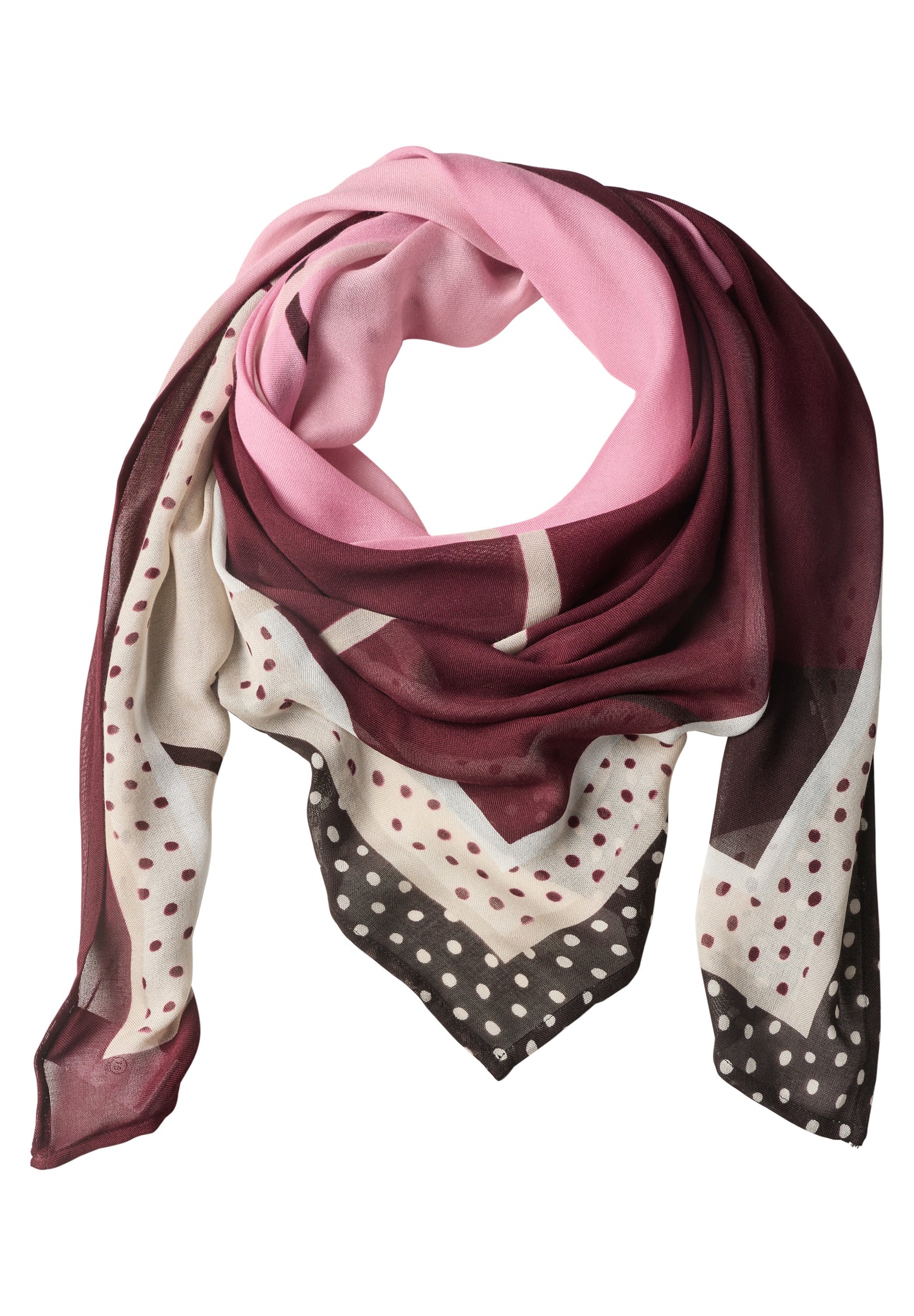 Street One - Tuch mit grafischem Muster - Farbe: rustic rouge