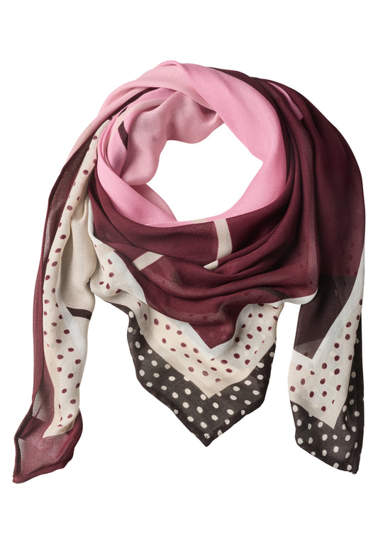 Street One - Tuch mit grafischem Muster - Farbe: rustic rouge