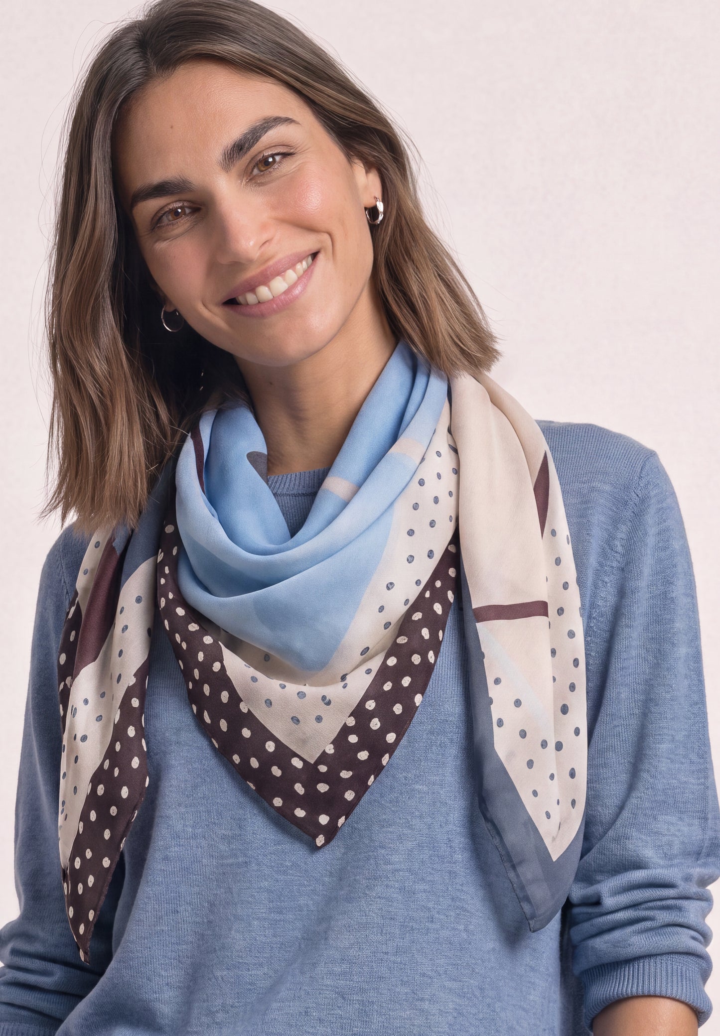 Street One - Tuch mit grafischem Muster - Farbe: ashen blue