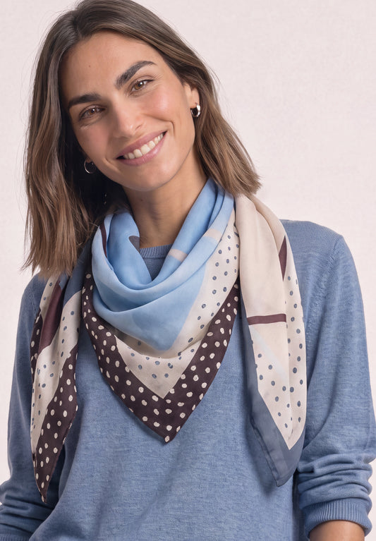 Street One - Tuch mit grafischem Muster - Farbe: ashen blue