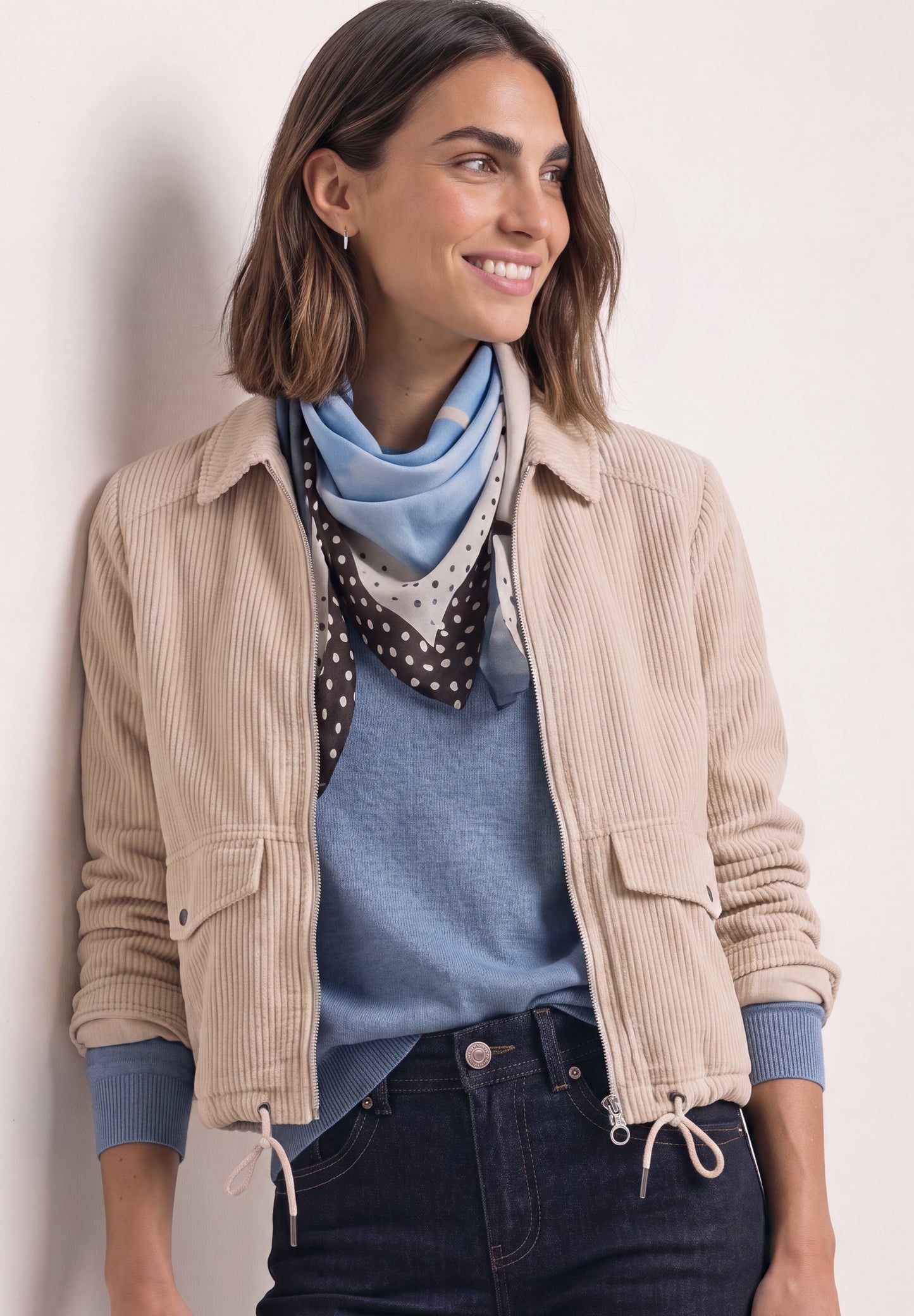 Street One - Tuch mit grafischem Muster - Farbe: ashen blue