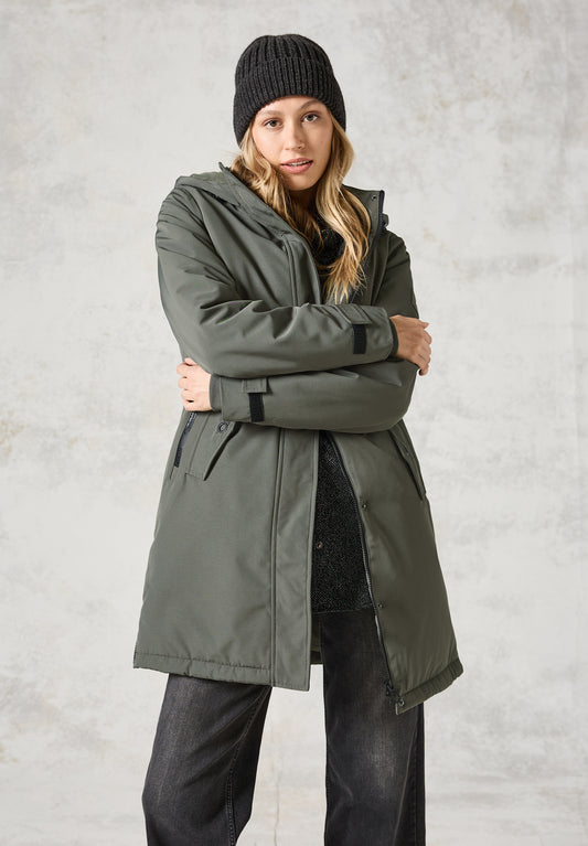 CECIL Parka mit abnehmbarer Kapuze – Farbe: golden khaki