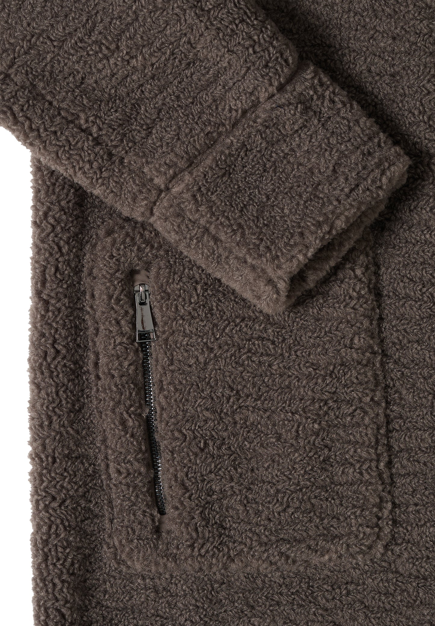 CECIL Teddy Mantel mit Kapuze - Farbe: mushroom taupe