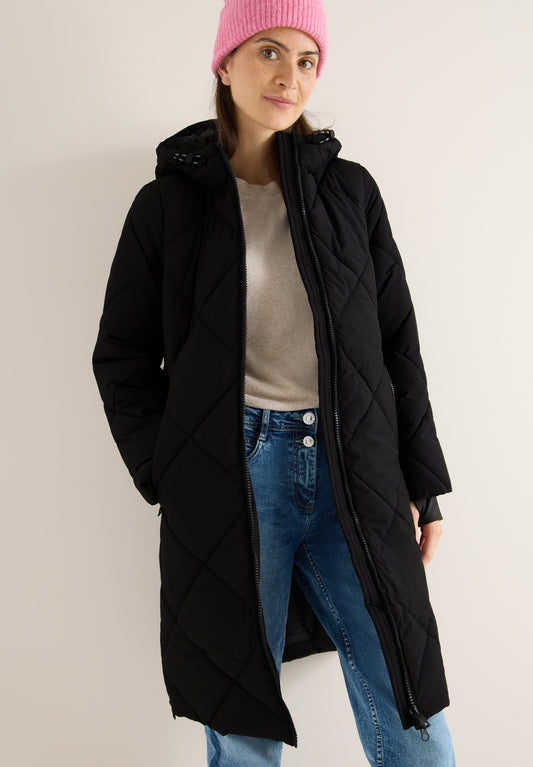 CECIL Mantel mit Rucksack Strings - Farbe: Black