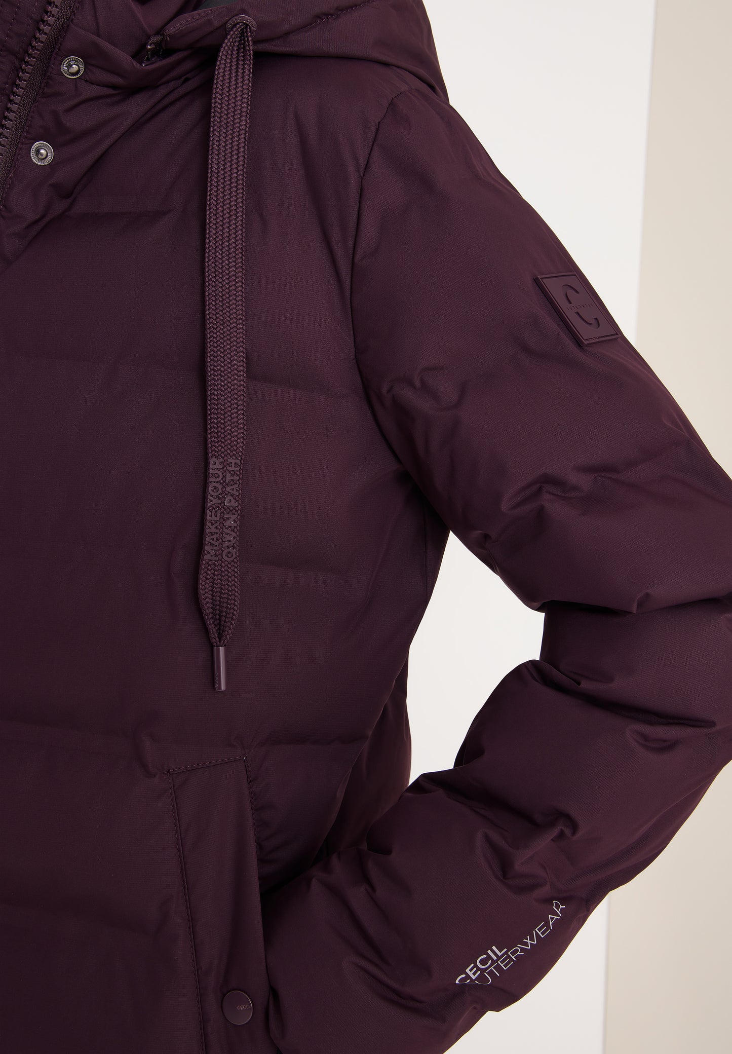 CECIL Mantel - Farbe: dark plum