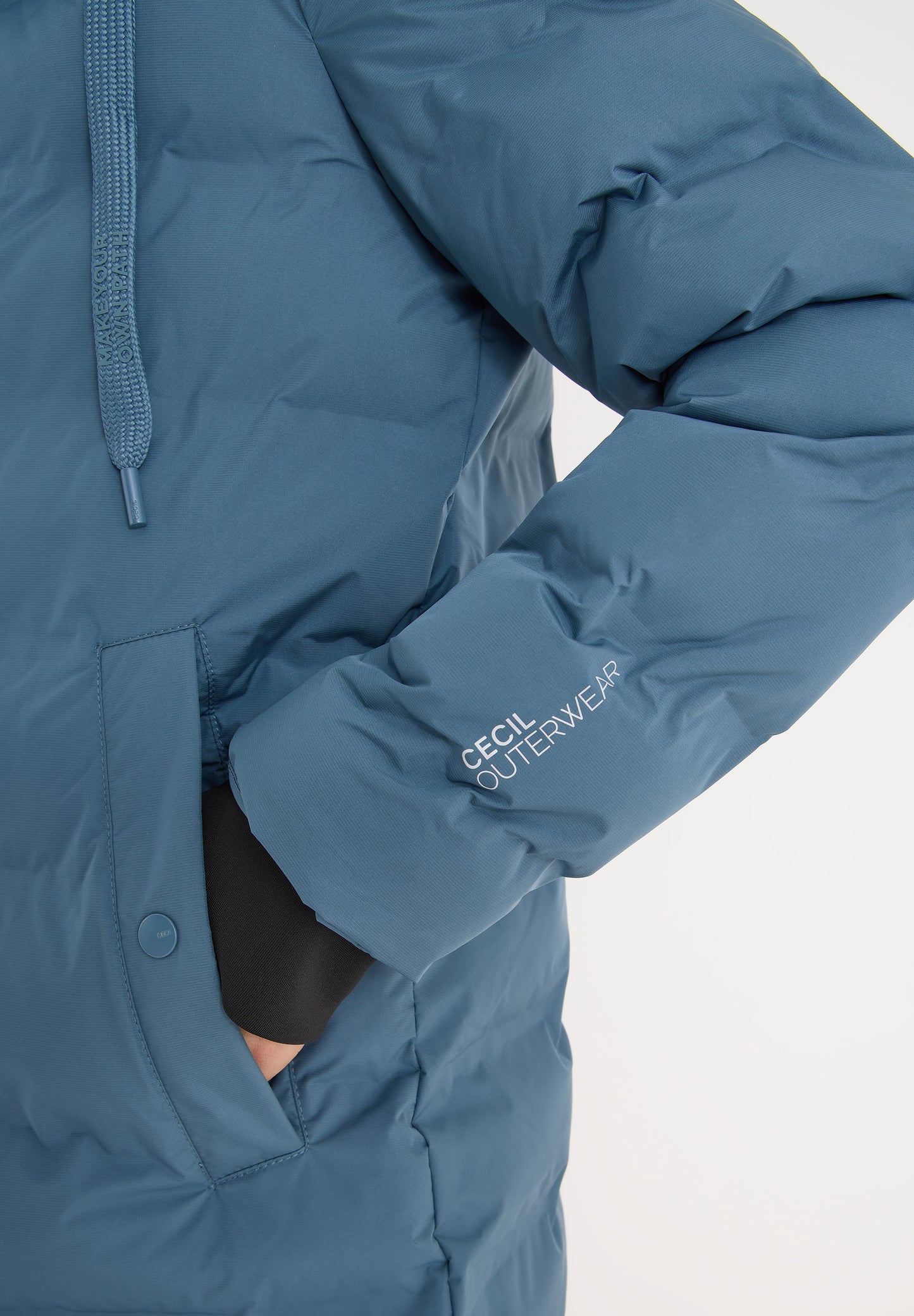 CECIL langer Mantel Parka - Farbe: moonstone blue