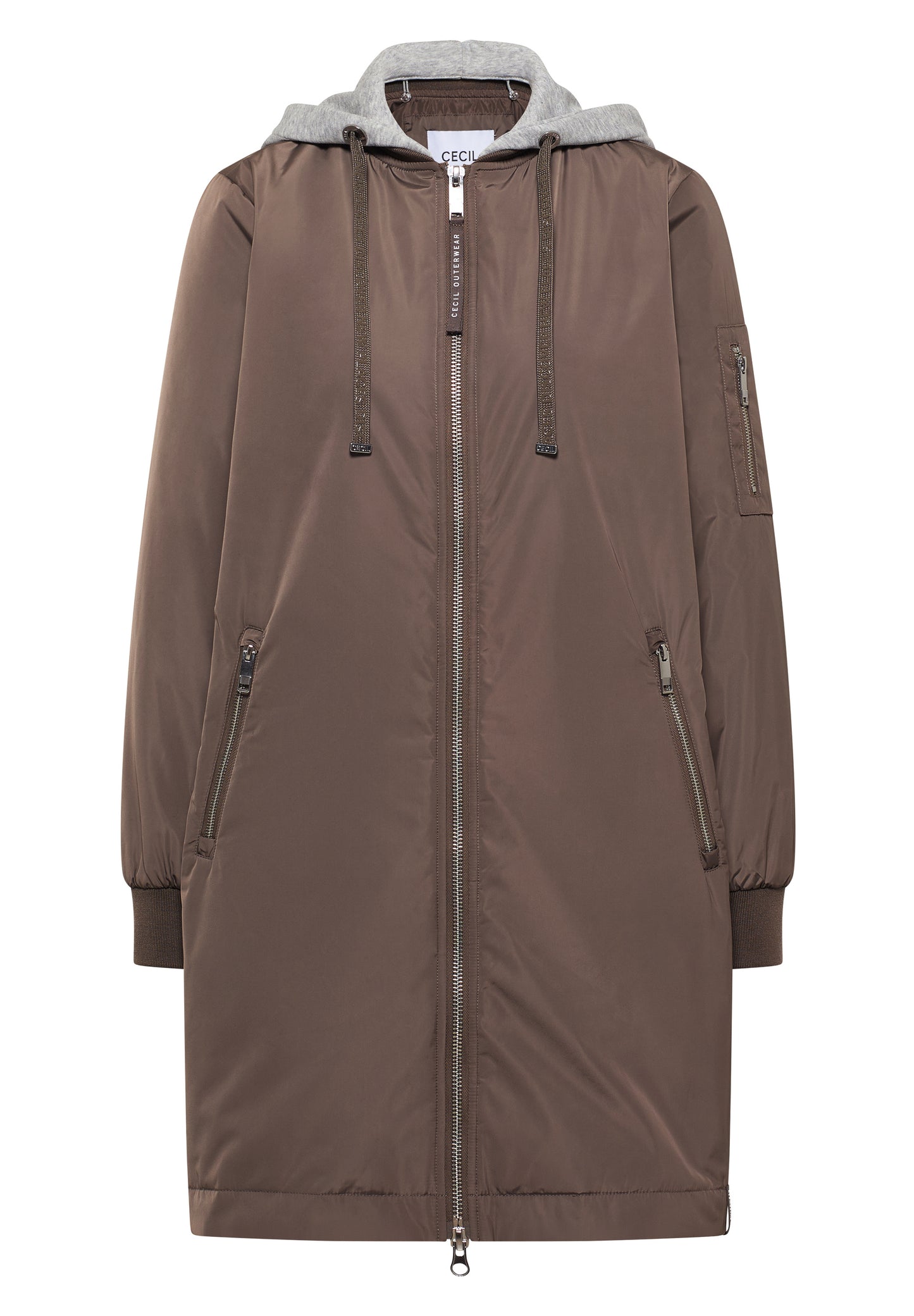 CECIL Damen Blouson Jacke - taupe / braun