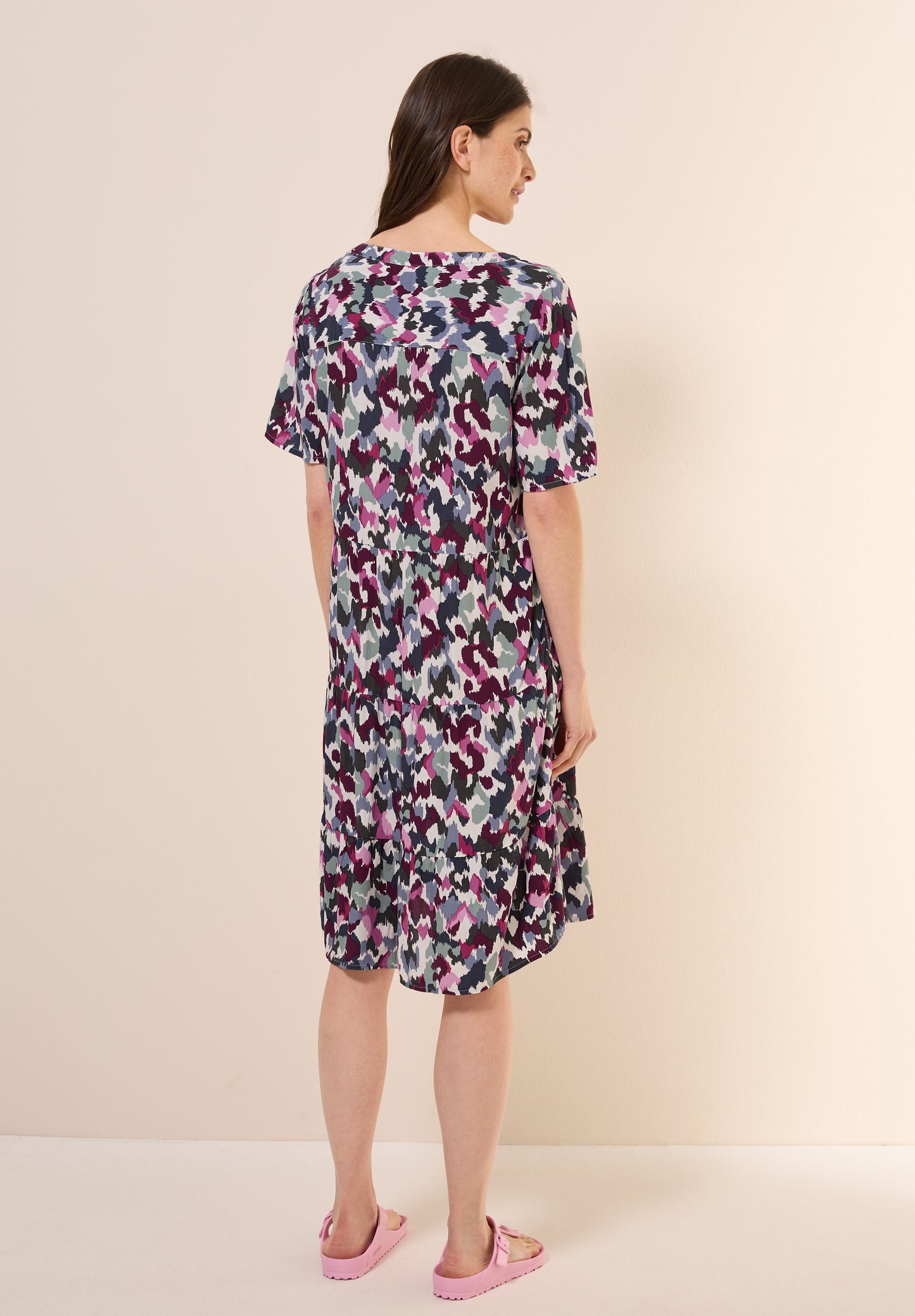 CECIL Gemustertes Kleid - Farbe: vanilla white
