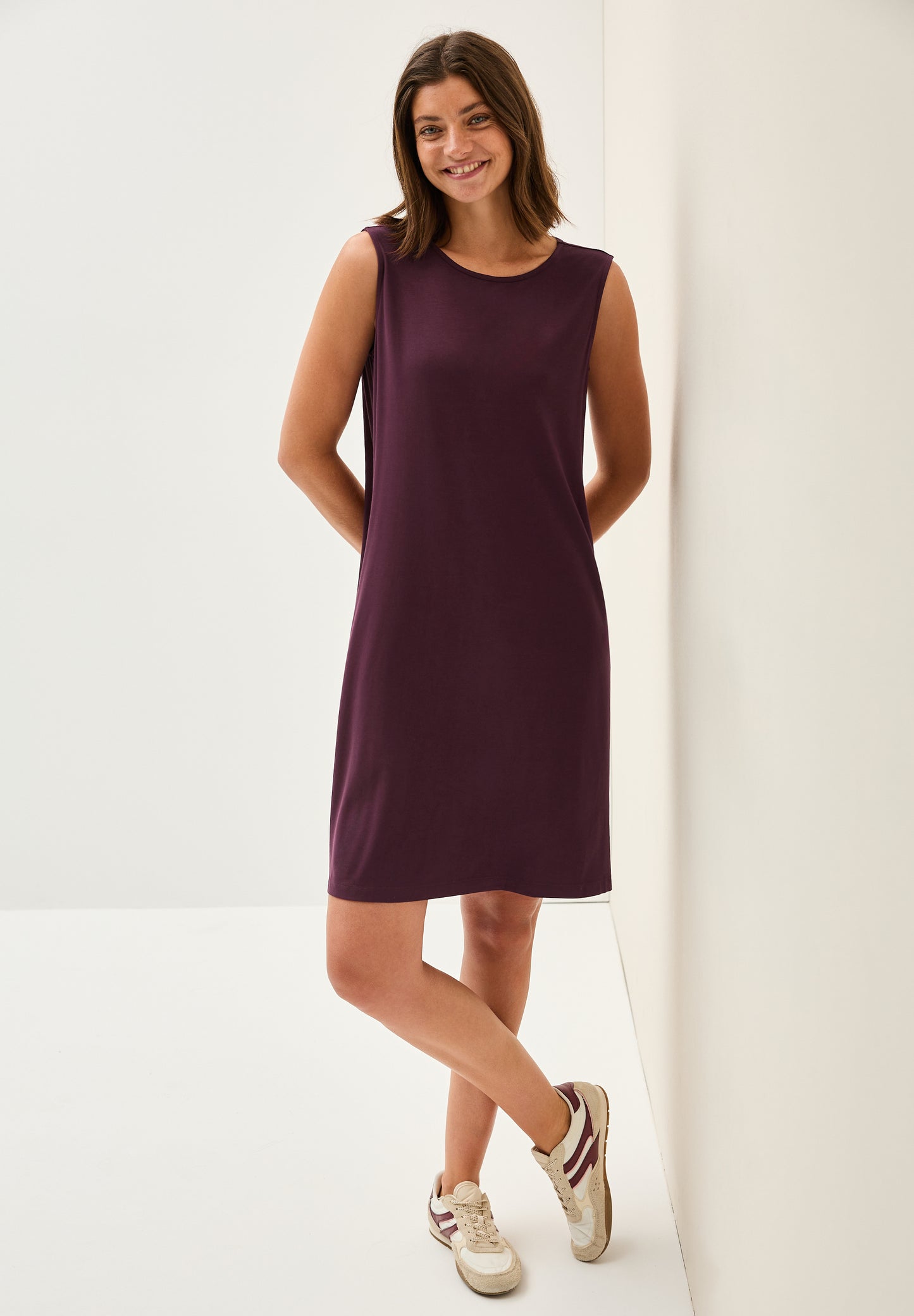 CECIL Jersey-Kleid - Farbe: mulberry red