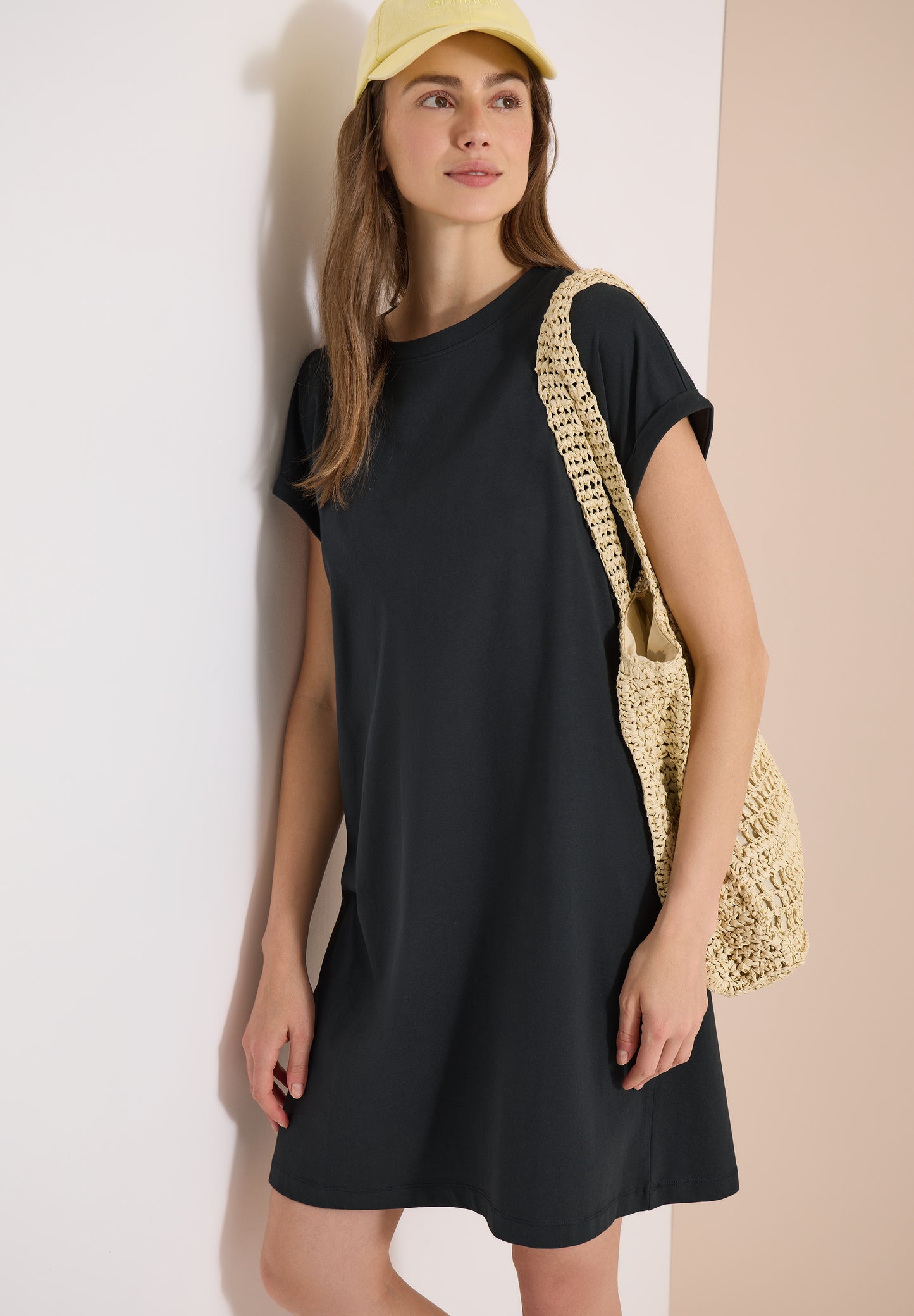 CECIL - Knielanges Kleid aus Jersey - Farbe: palm breeze green