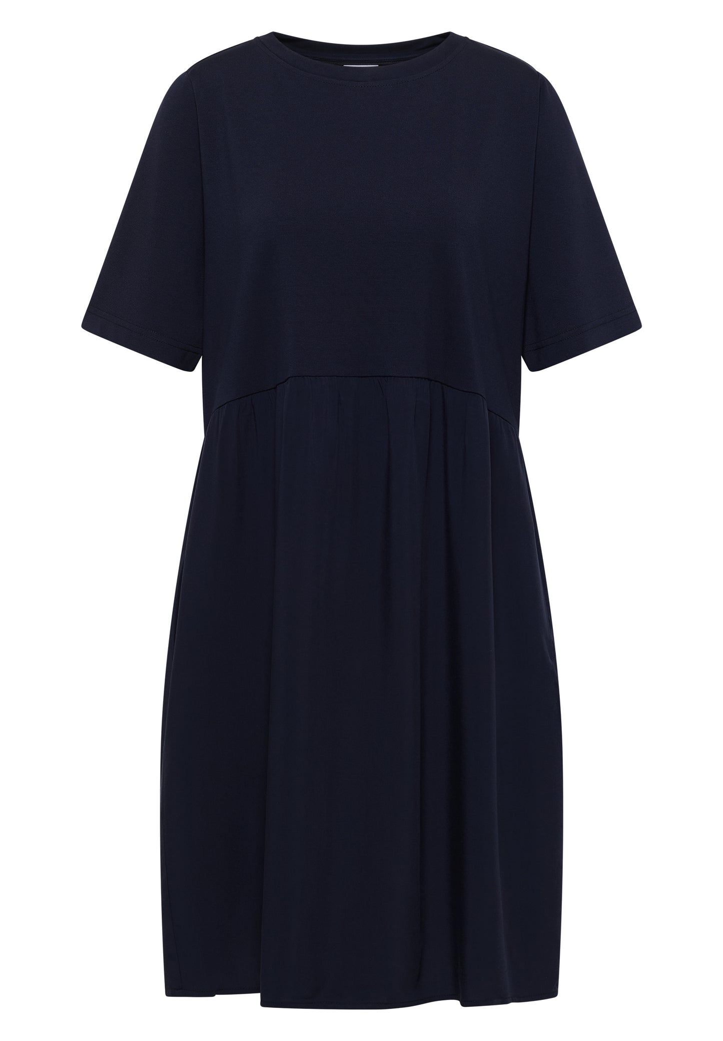 CECIL - Knielanges Kleid mit Strukturmix - Farbe: urban dark blue