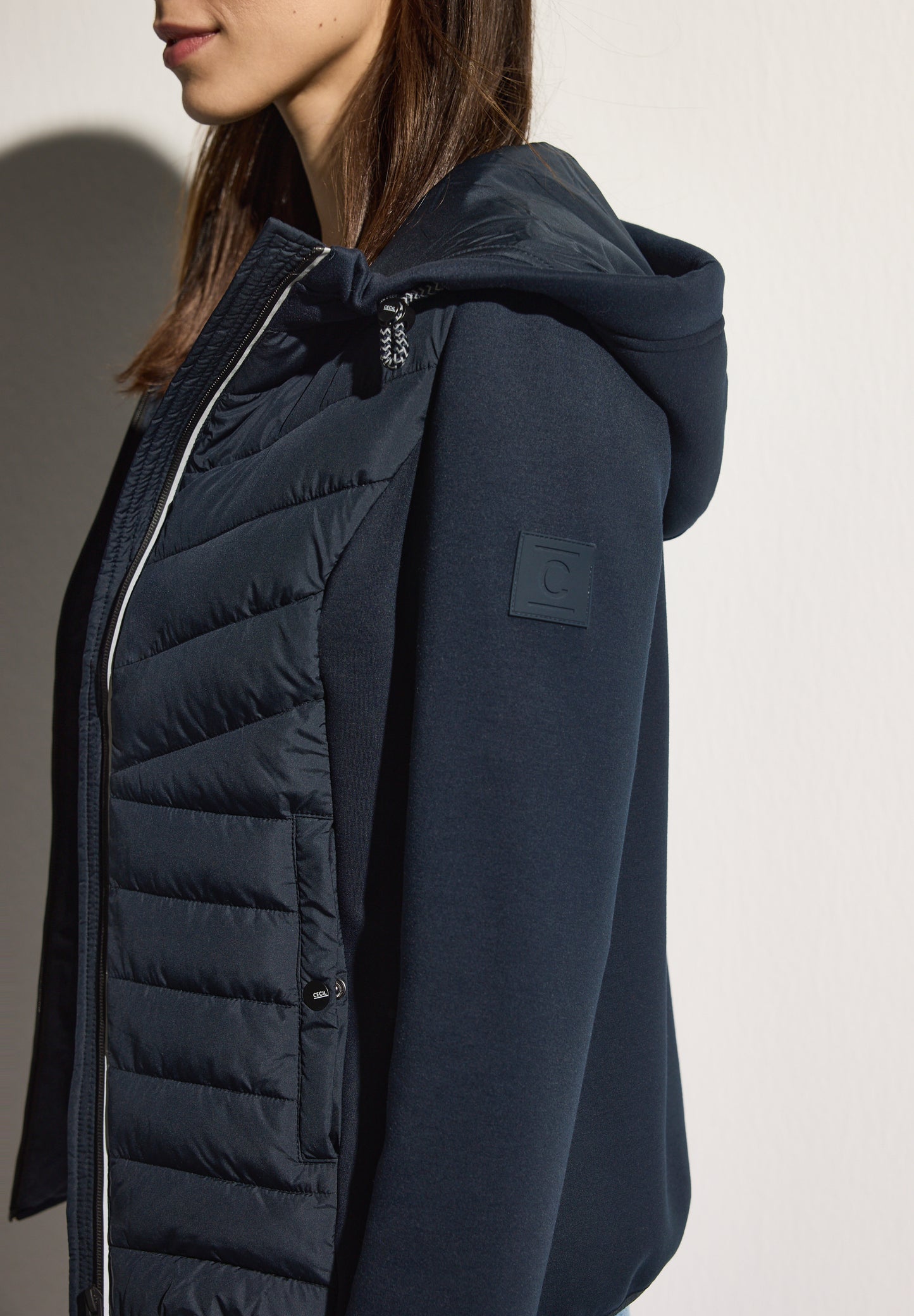 CECIL Scuba Jacke mit Kapuze - Farbe: dark navy blue