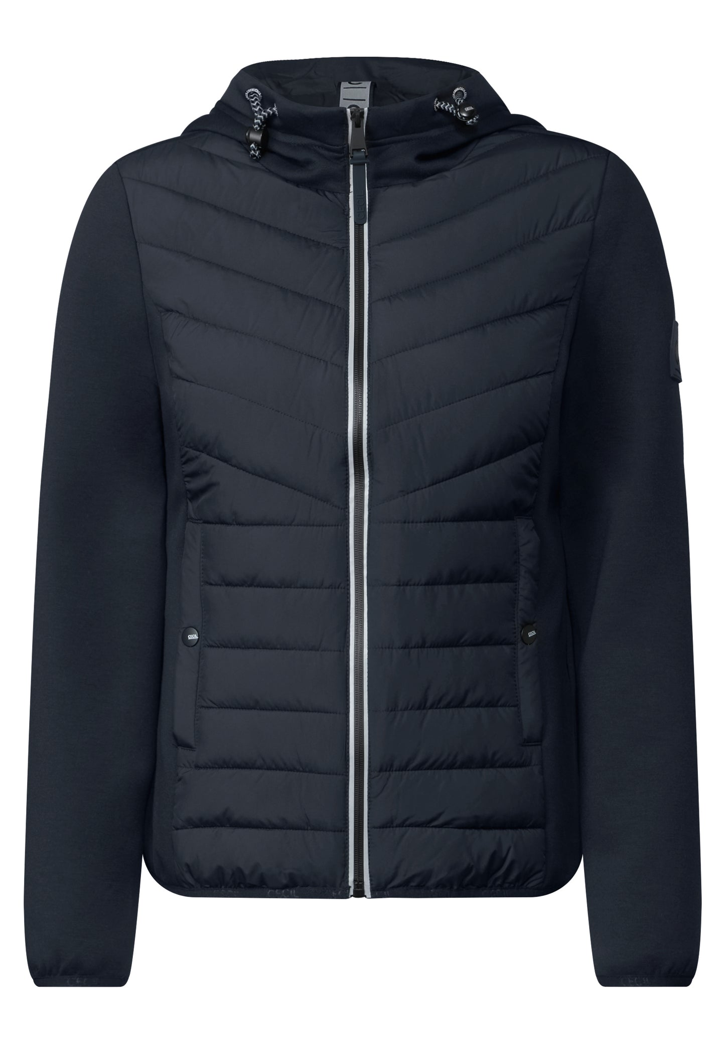 CECIL Scuba Jacke mit Kapuze - Farbe: dark navy blue