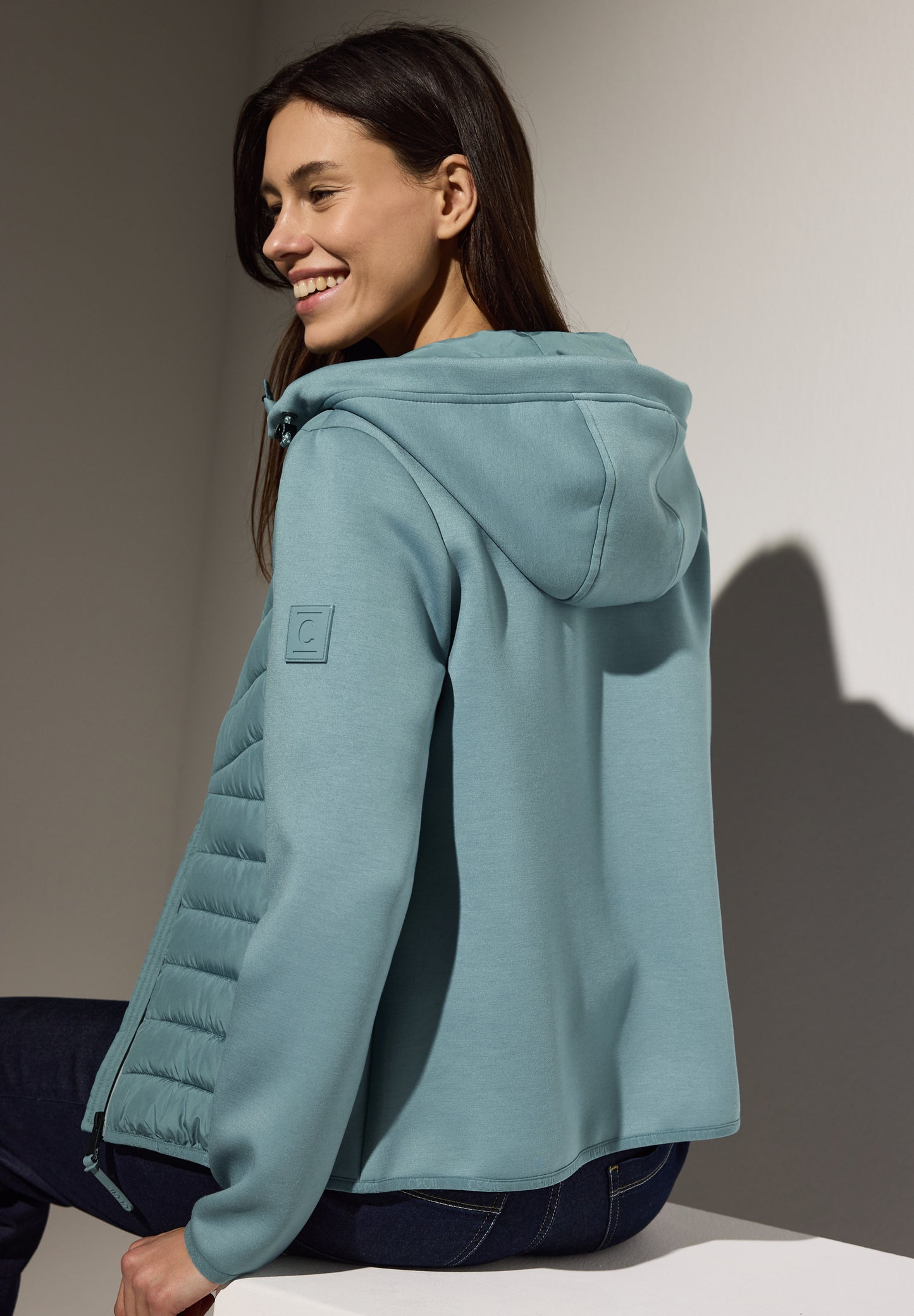 CECIL Scuba Jacke mit Kapuze - Farbe: strong mint