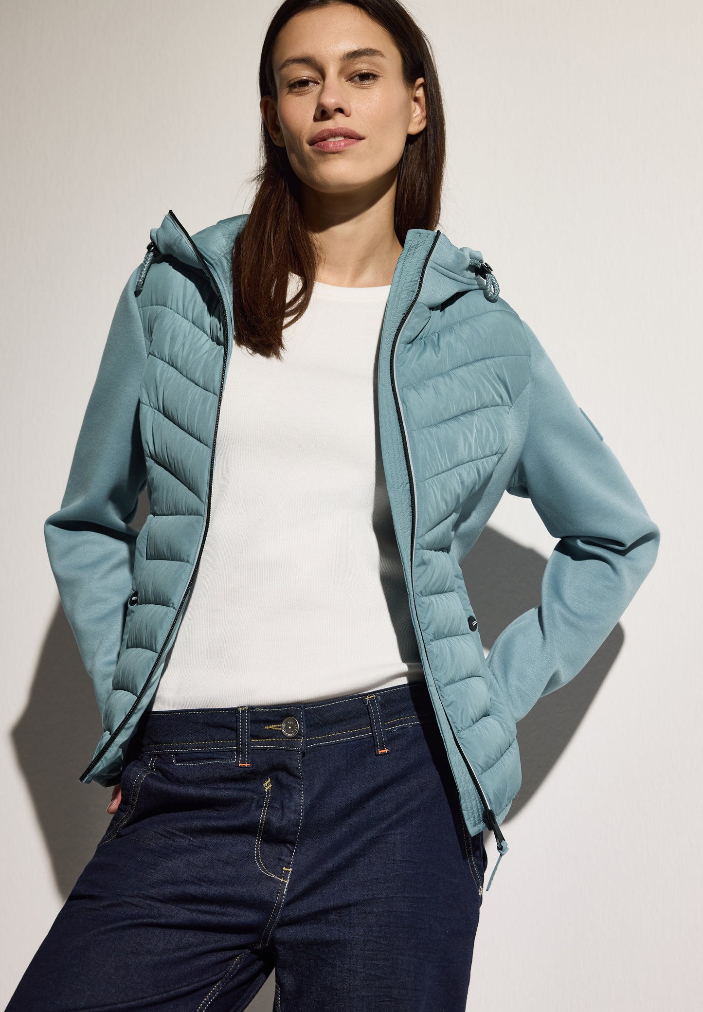 CECIL Scuba Jacke mit Kapuze - Farbe: strong mint