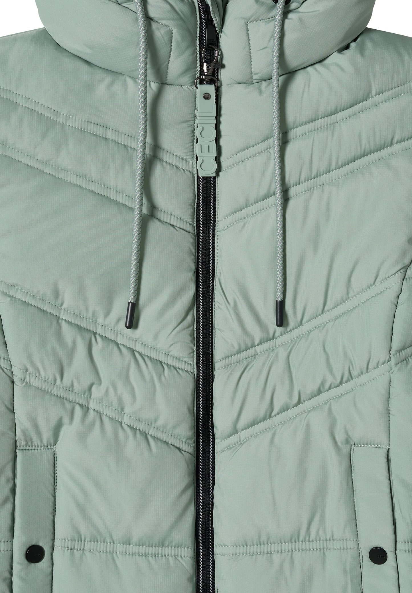 CECIL Steppjacke mit Kapuze - Farbe: smoke salvia
