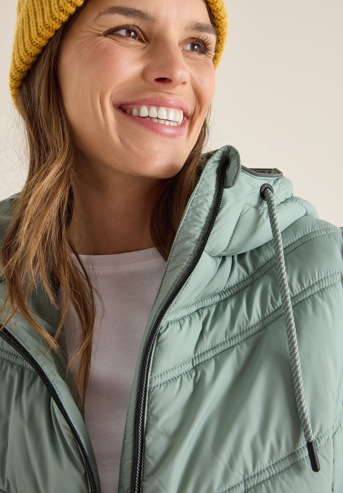 CECIL Steppjacke mit Kapuze - Farbe: smoke salvia