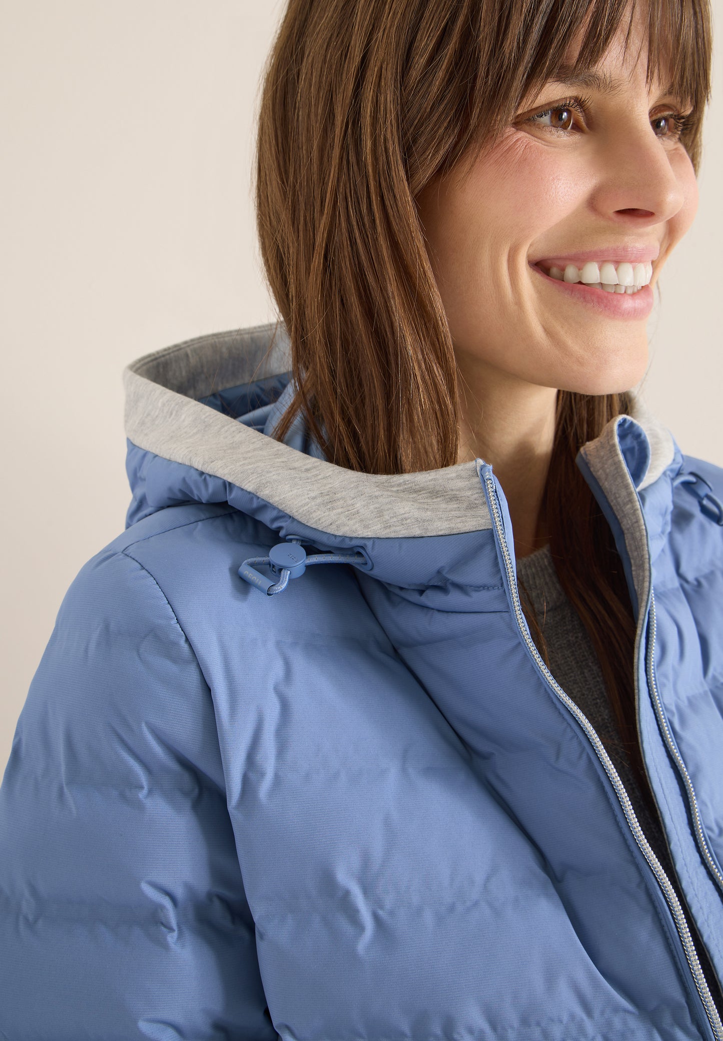 CECIL Damen Jacke Stepp-Optik - mittel blau