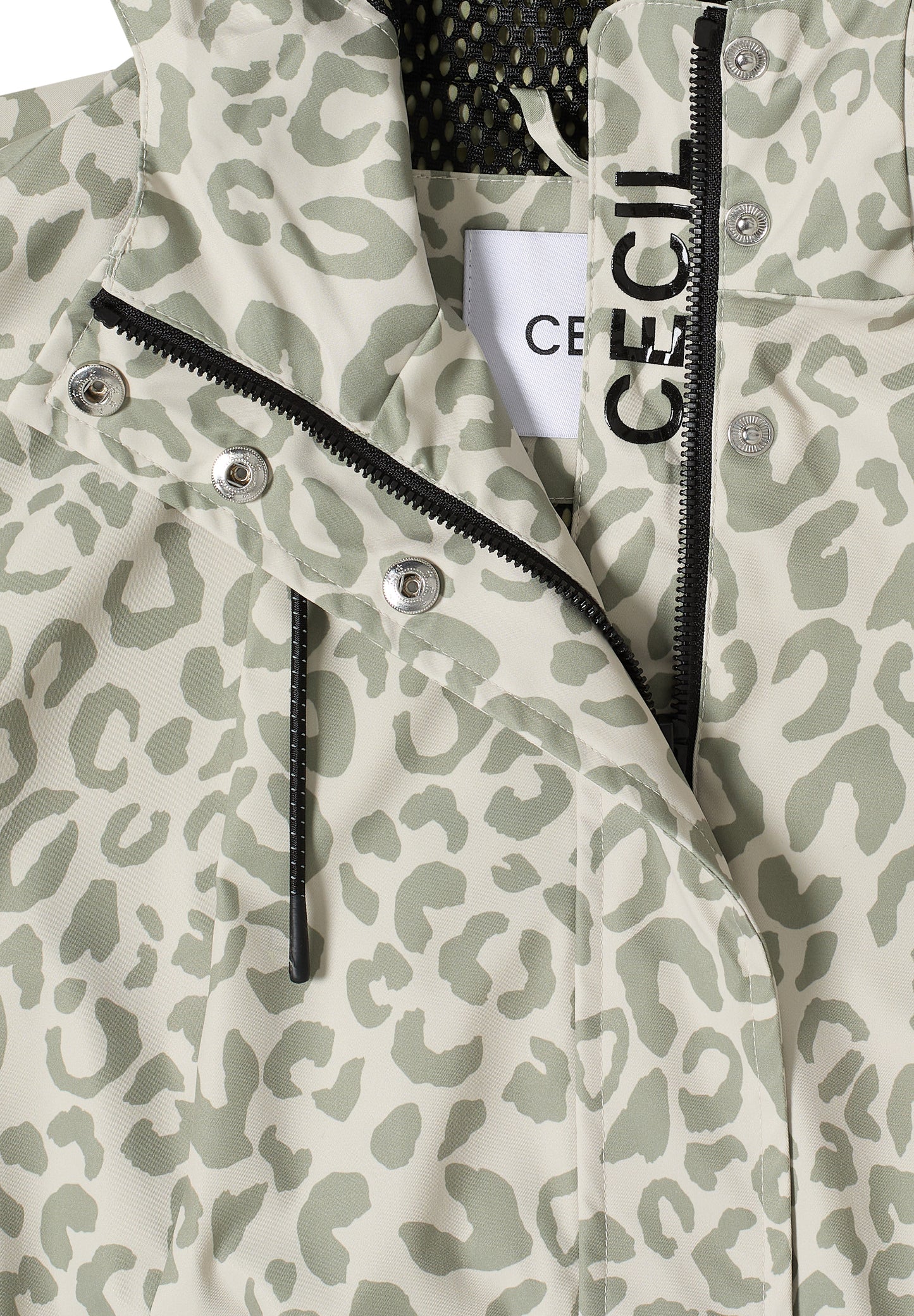 CECIL Damen Jacke  Windbreaker - Grün mit Muster