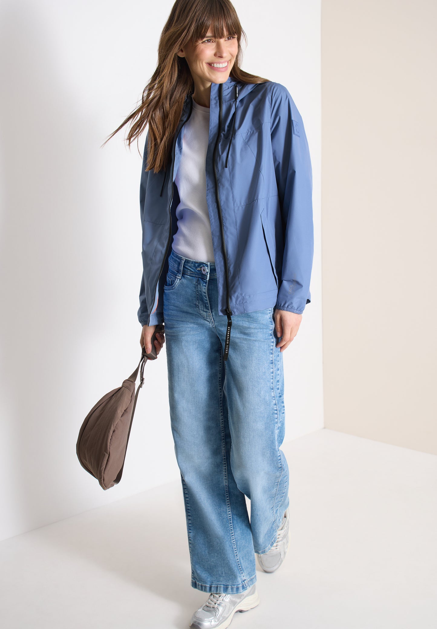 CECIL - Jacke mit Kapuze und Tunnelzug - Farbe: coal blue