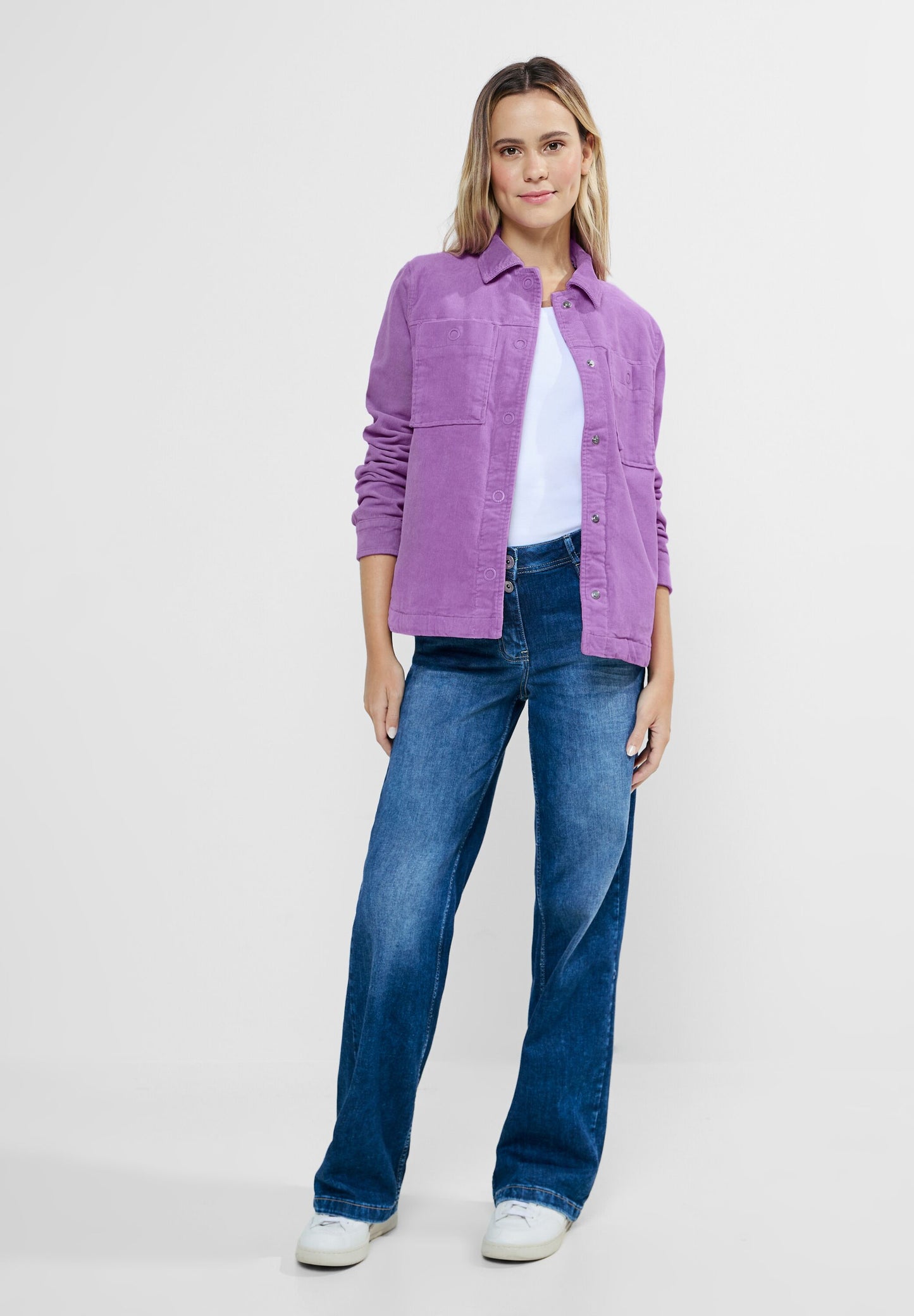 Cecil - Cord Overshirt - sporty lilac