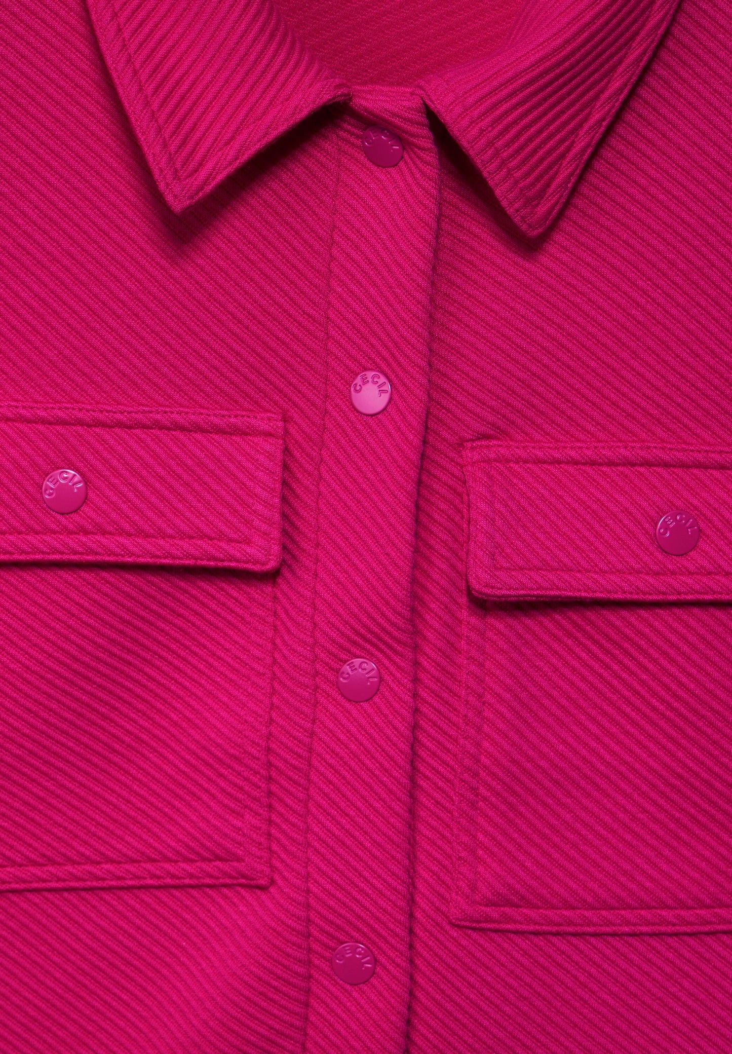 CECIL - Struktur Shirtjacke - pink