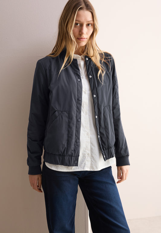 CECIL Damen Blouson mit Knopfleiste - Farbe: blau