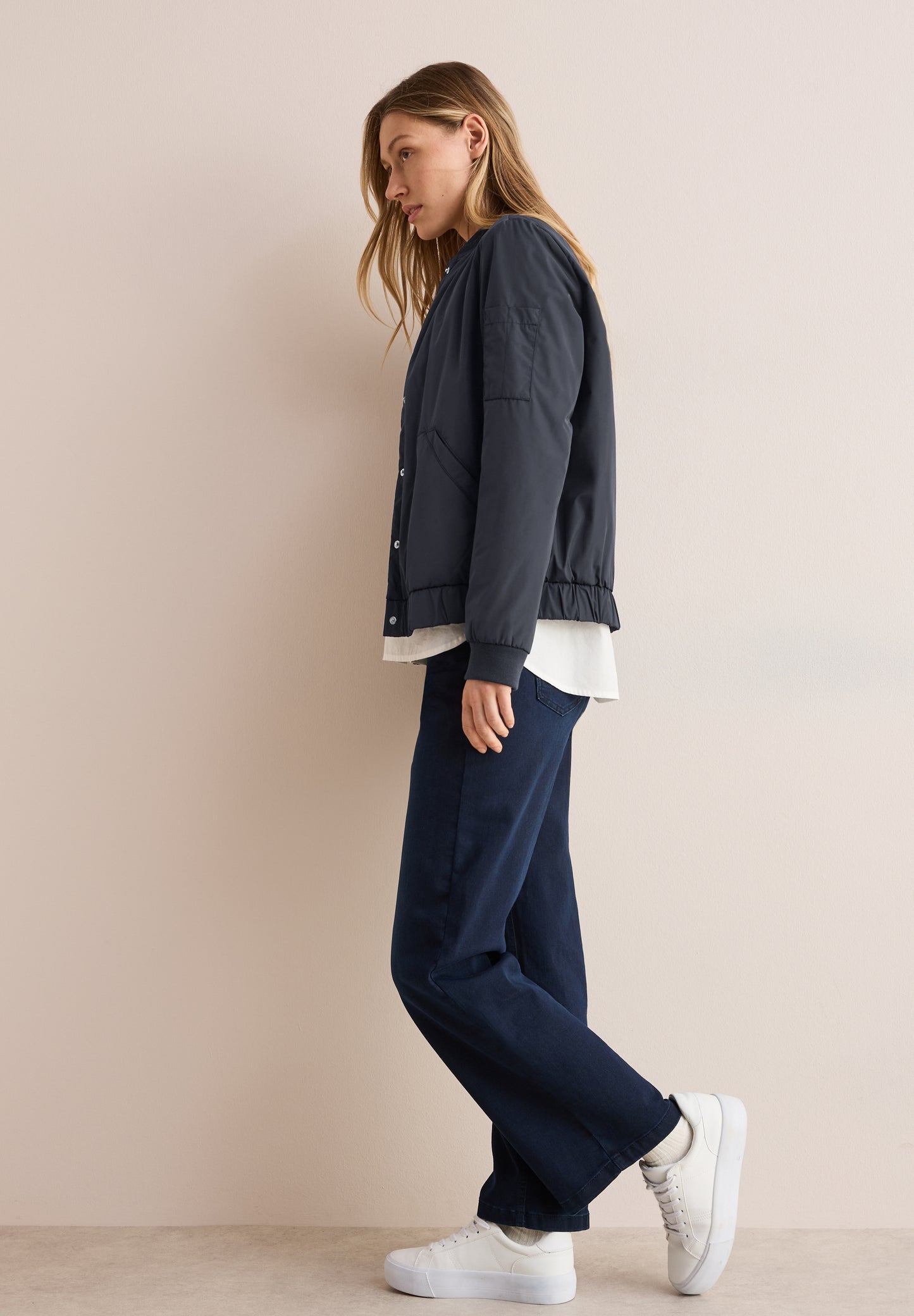 CECIL Blouson mit Knopfleiste - Farbe: dark navy blue