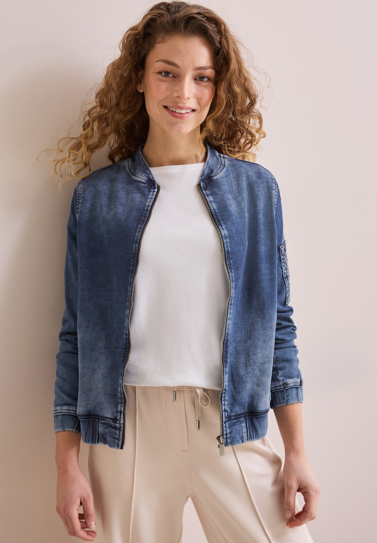 CECIL Denim Jogg Blouson - Farbe: mid blue wash