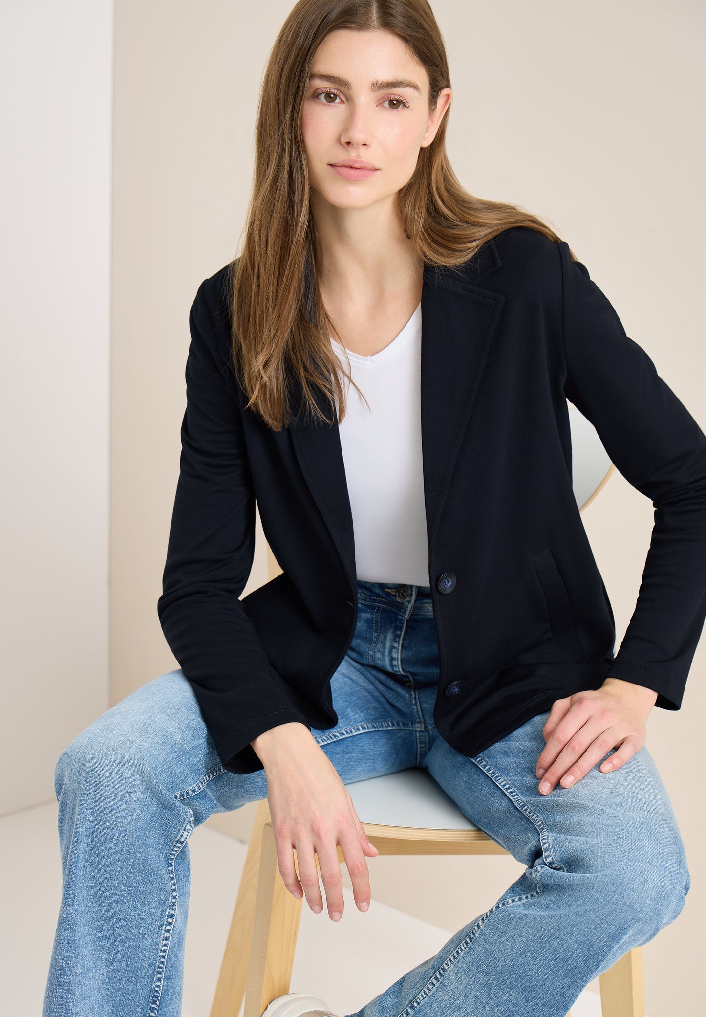 CECIL Damen Blazer Basic-Style - dunkelblau