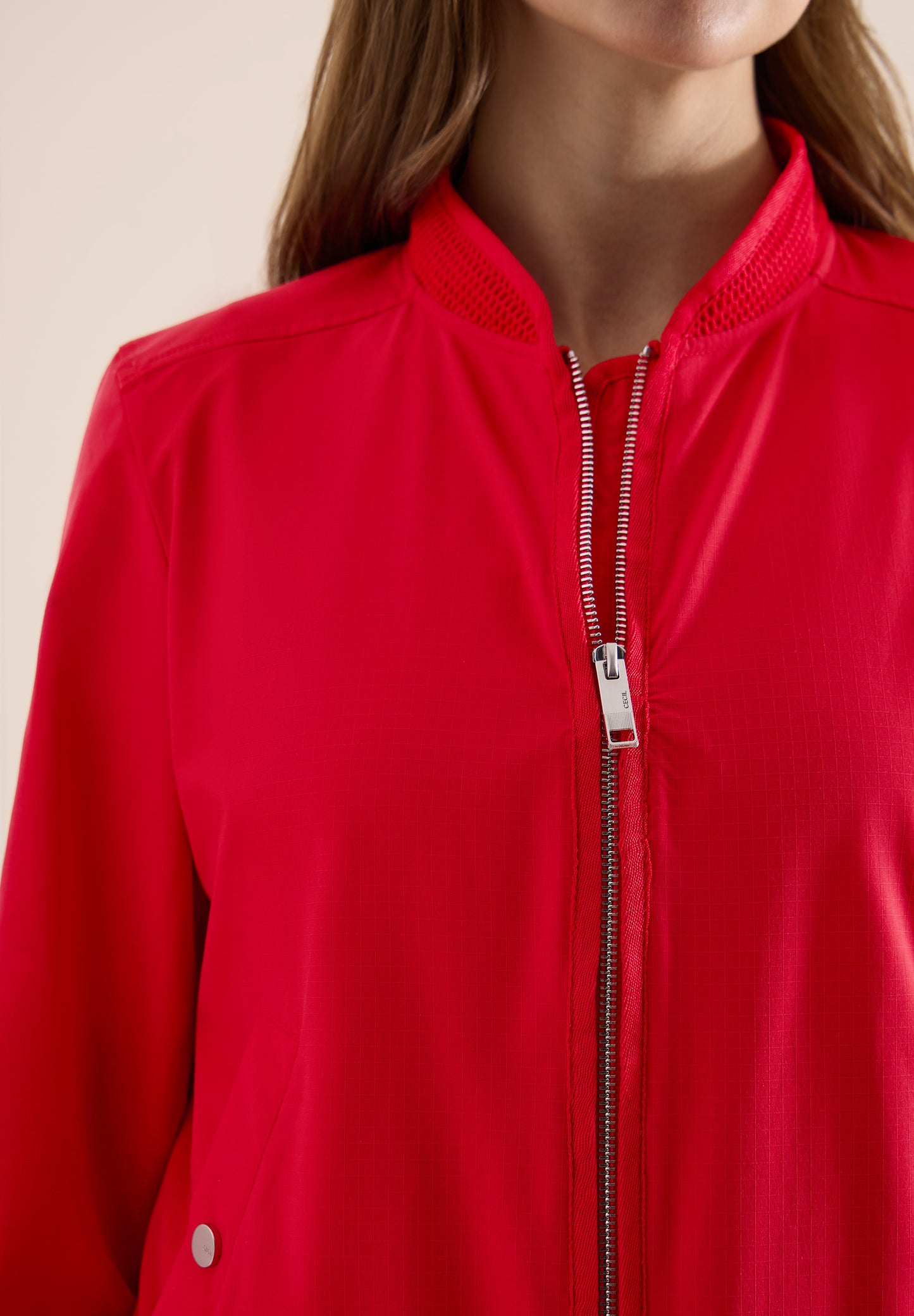 CECIL - Blouson Jacke Tunnelzug und Mesh-Details - Farbe: Rot