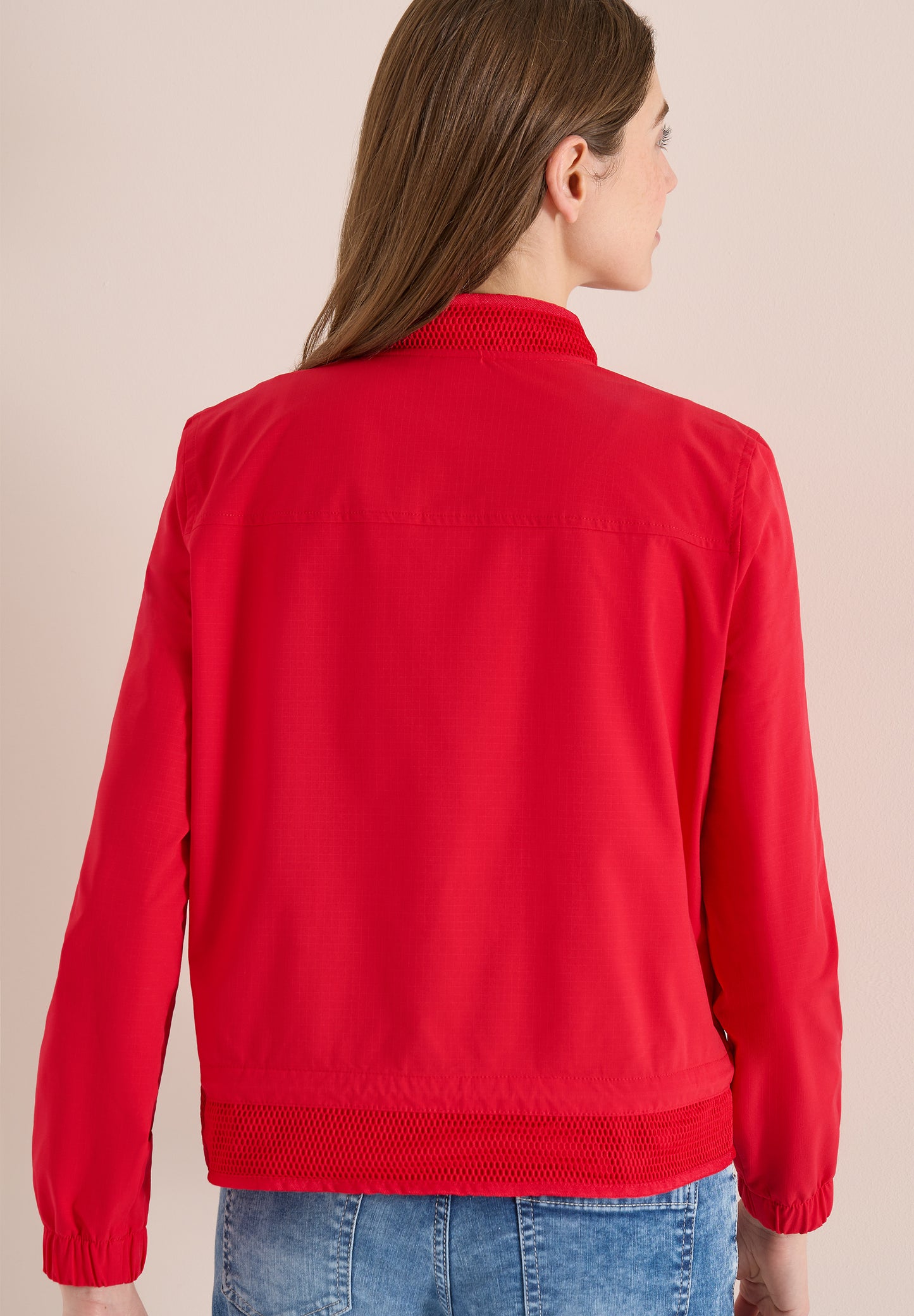 CECIL - Blouson Jacke Tunnelzug und Mesh-Details - Farbe: Rot