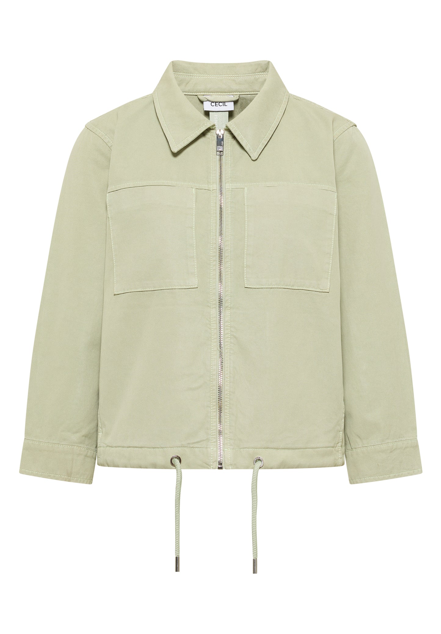 CECIL - 3/4-Arm Jacke mit Brusttaschen und Zipper - Farbe: raw matcha lime