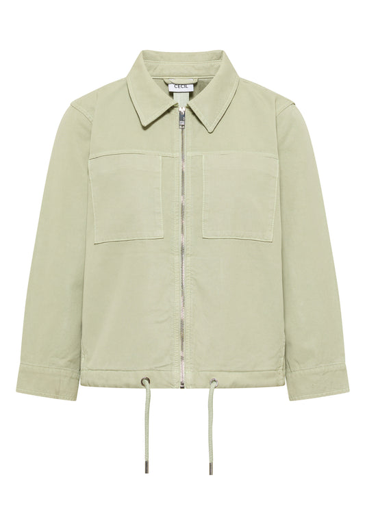 CECIL - 3/4-Arm Jacke mit Brusttaschen und Zipper - Farbe: raw matcha lime