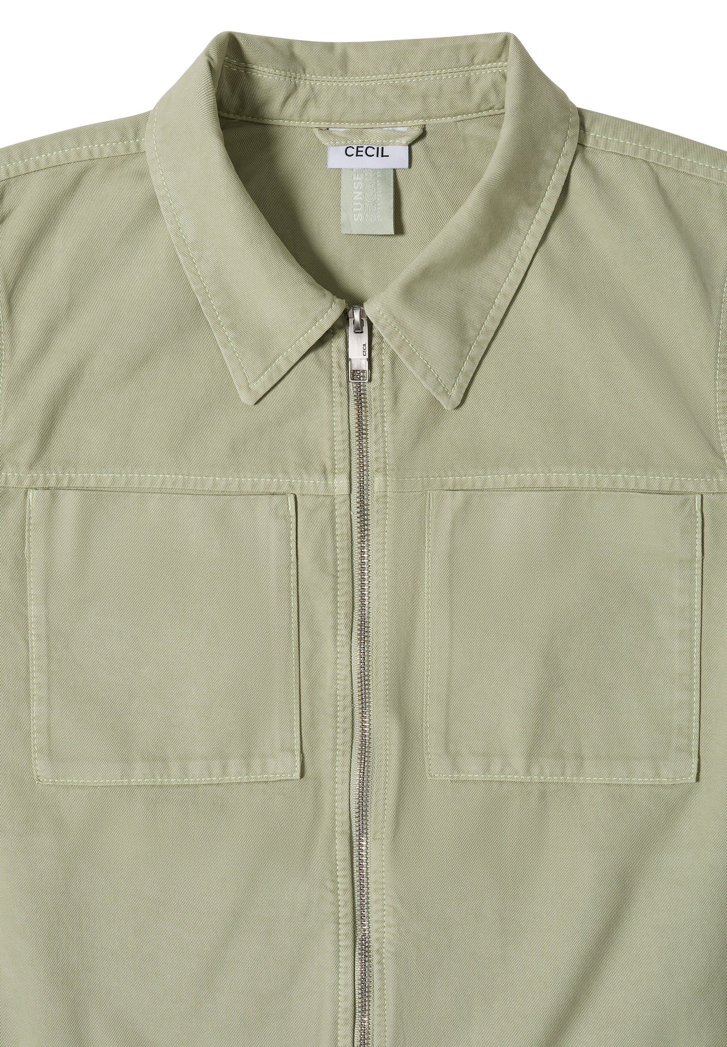 CECIL - 3/4-Arm Jacke mit Brusttaschen und Zipper - Farbe: raw matcha lime