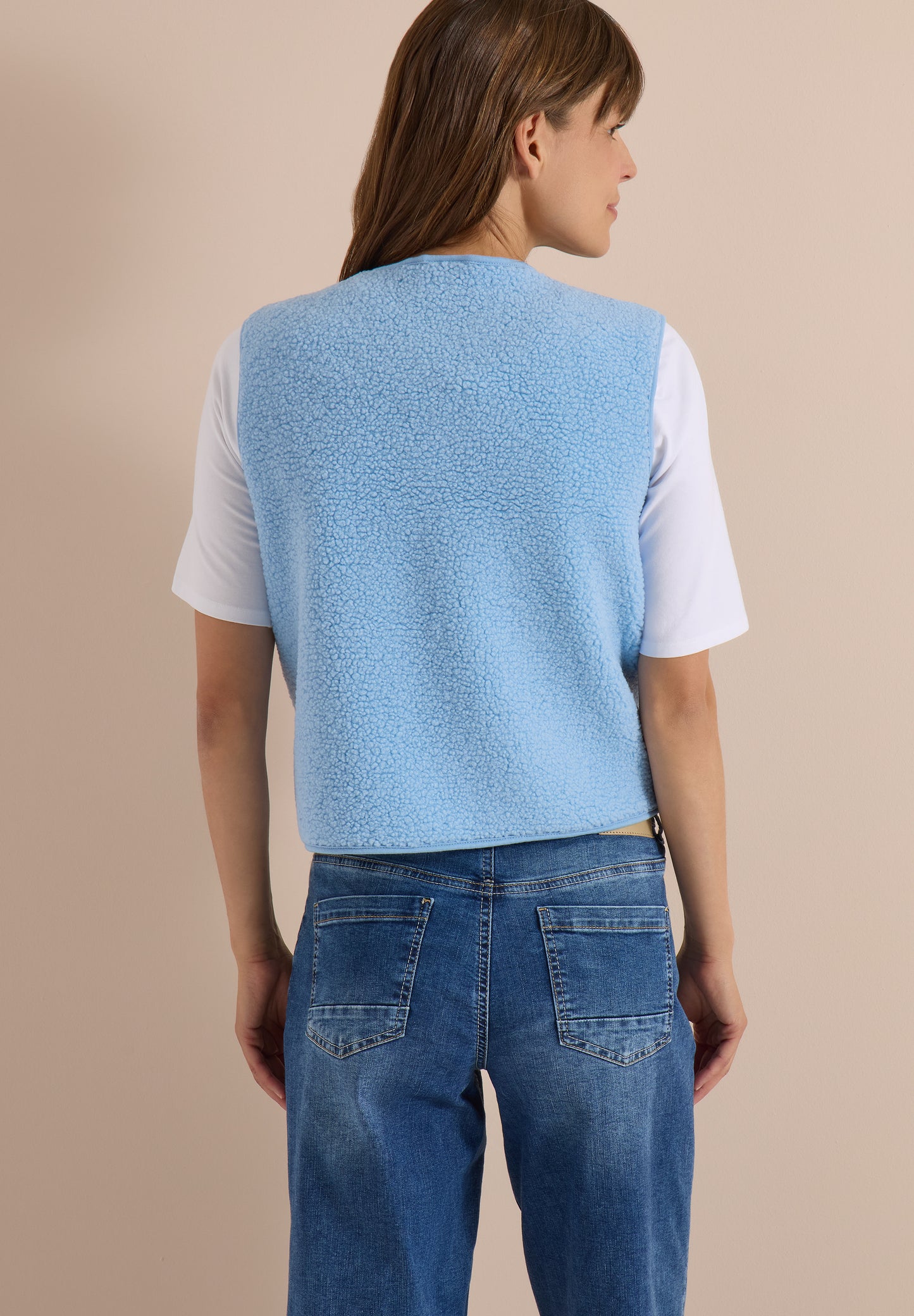 CECIL - Teddy-Weste mit Softshelldetails - Farbe: Hellblau