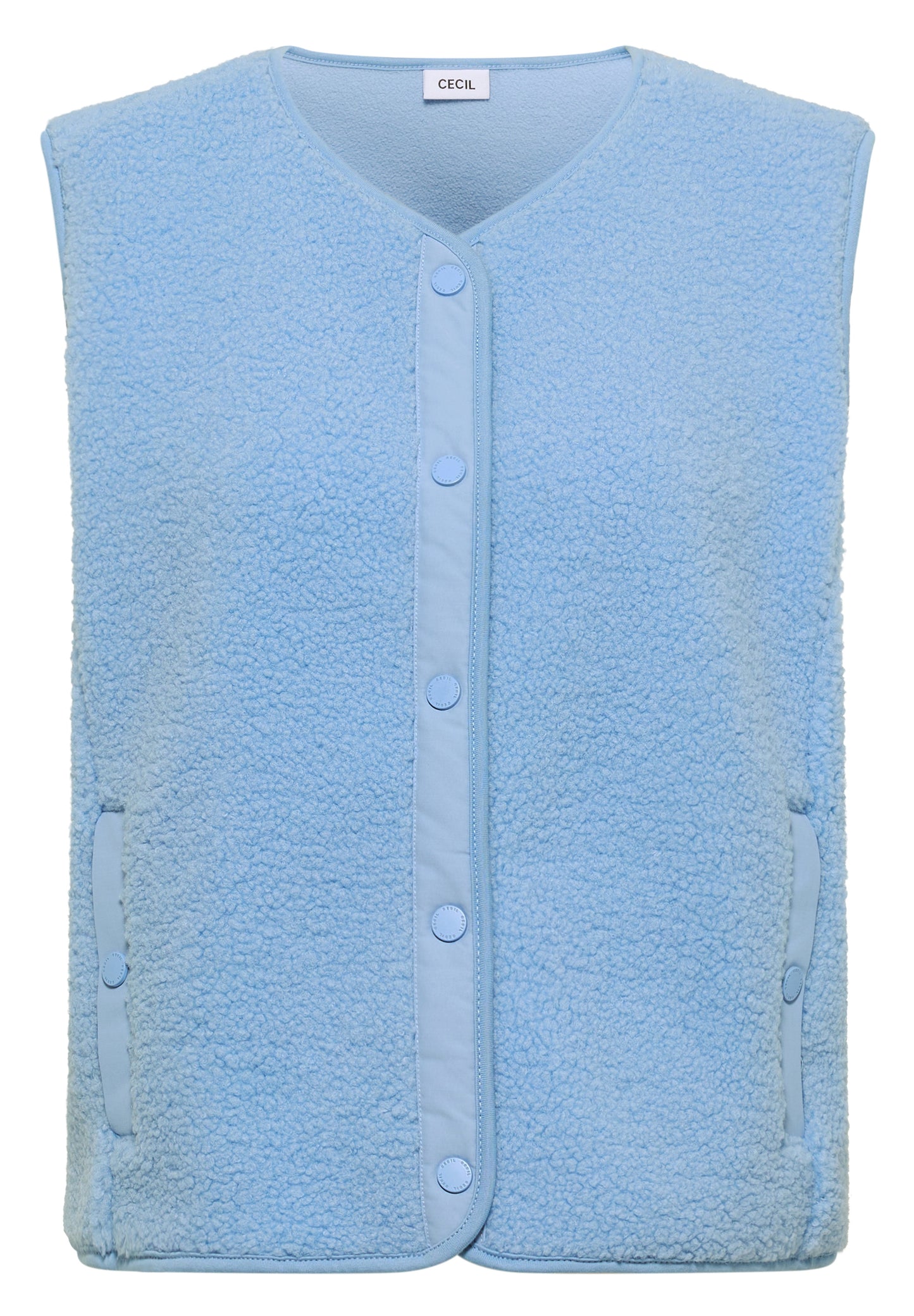 CECIL - Teddy-Weste mit Softshelldetails - Farbe: Hellblau