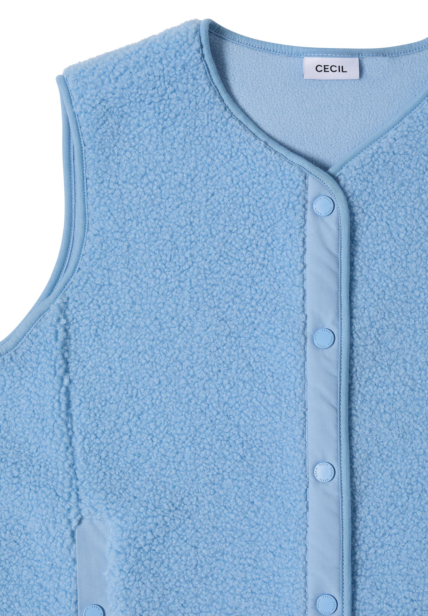 CECIL - Teddy-Weste mit Softshelldetails - Farbe: Hellblau