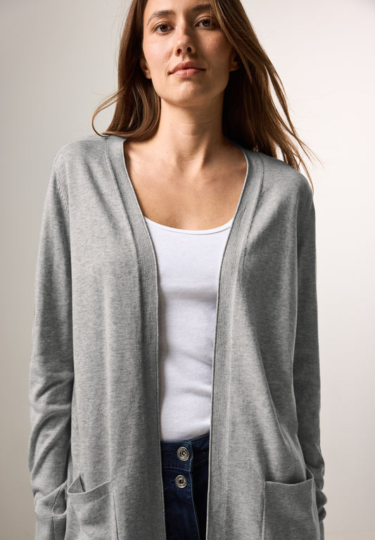 CECIL Offener Cardigan - Farbe: chalk grey melange