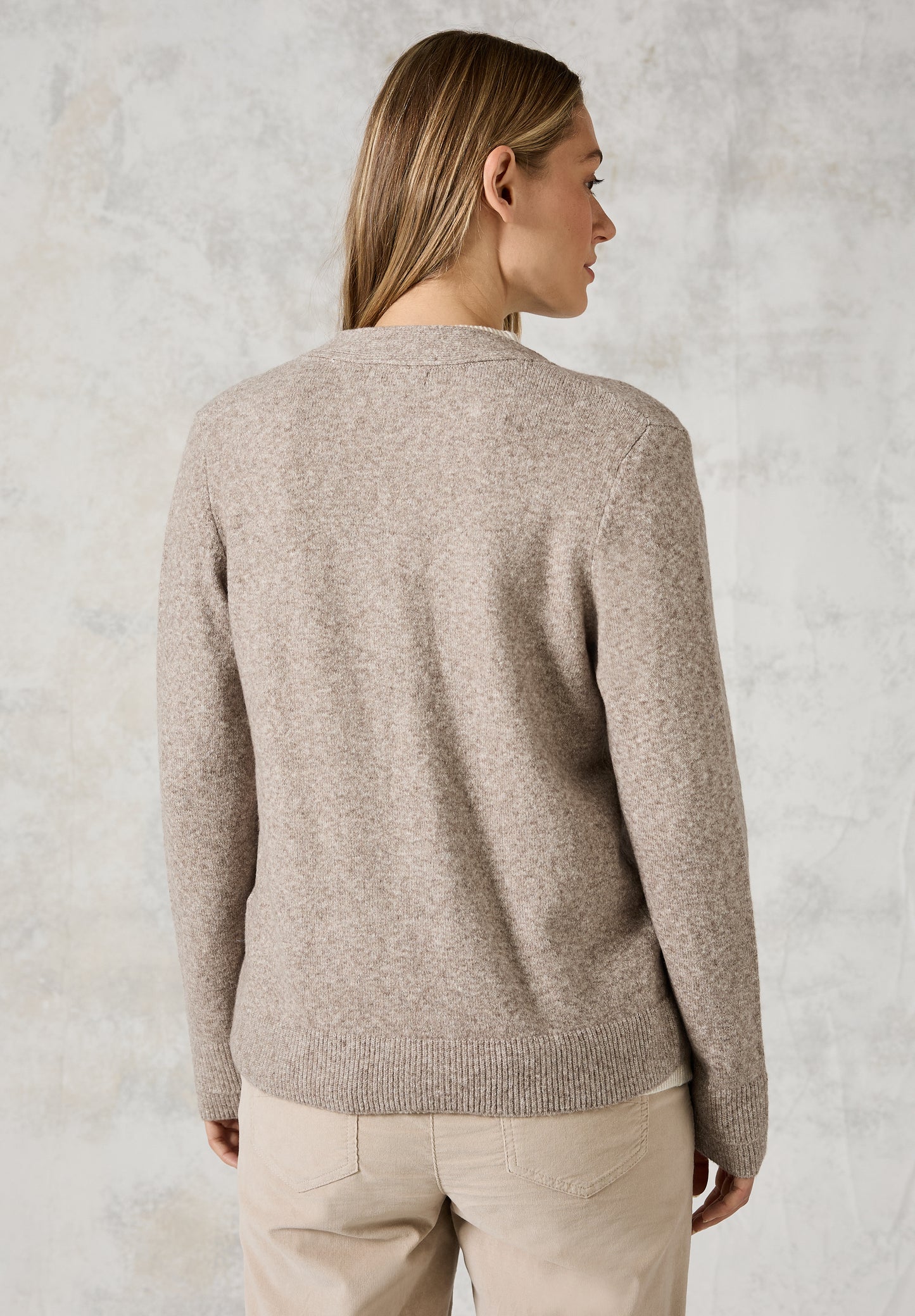 CECIL Damen Cardigan mit Knopfleiste – Farbe: karamell melange