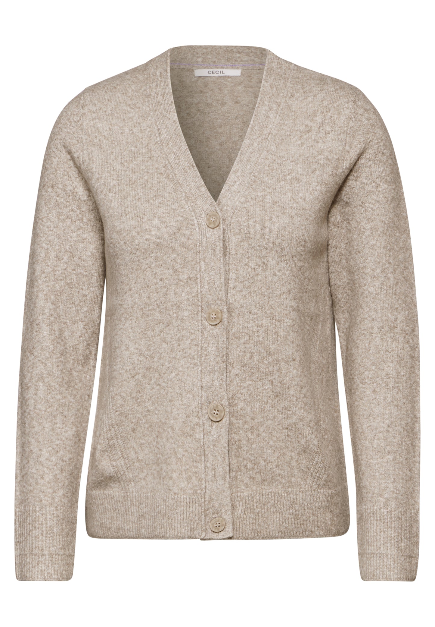 CECIL Damen Cardigan mit Knopfleiste – Farbe: karamell melange