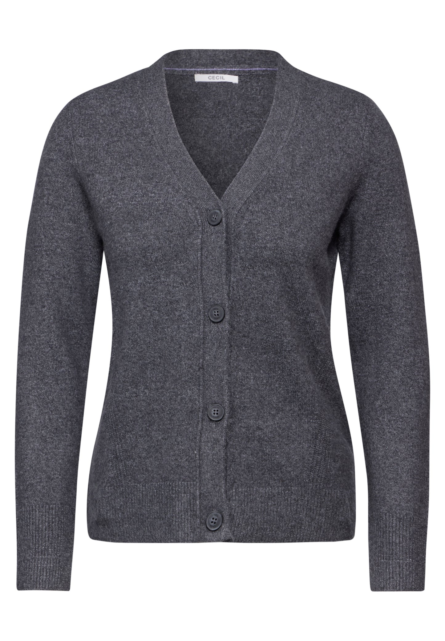 CECIL Damen Cardigan mit Knopfleiste – Farbe: anthrazit melange