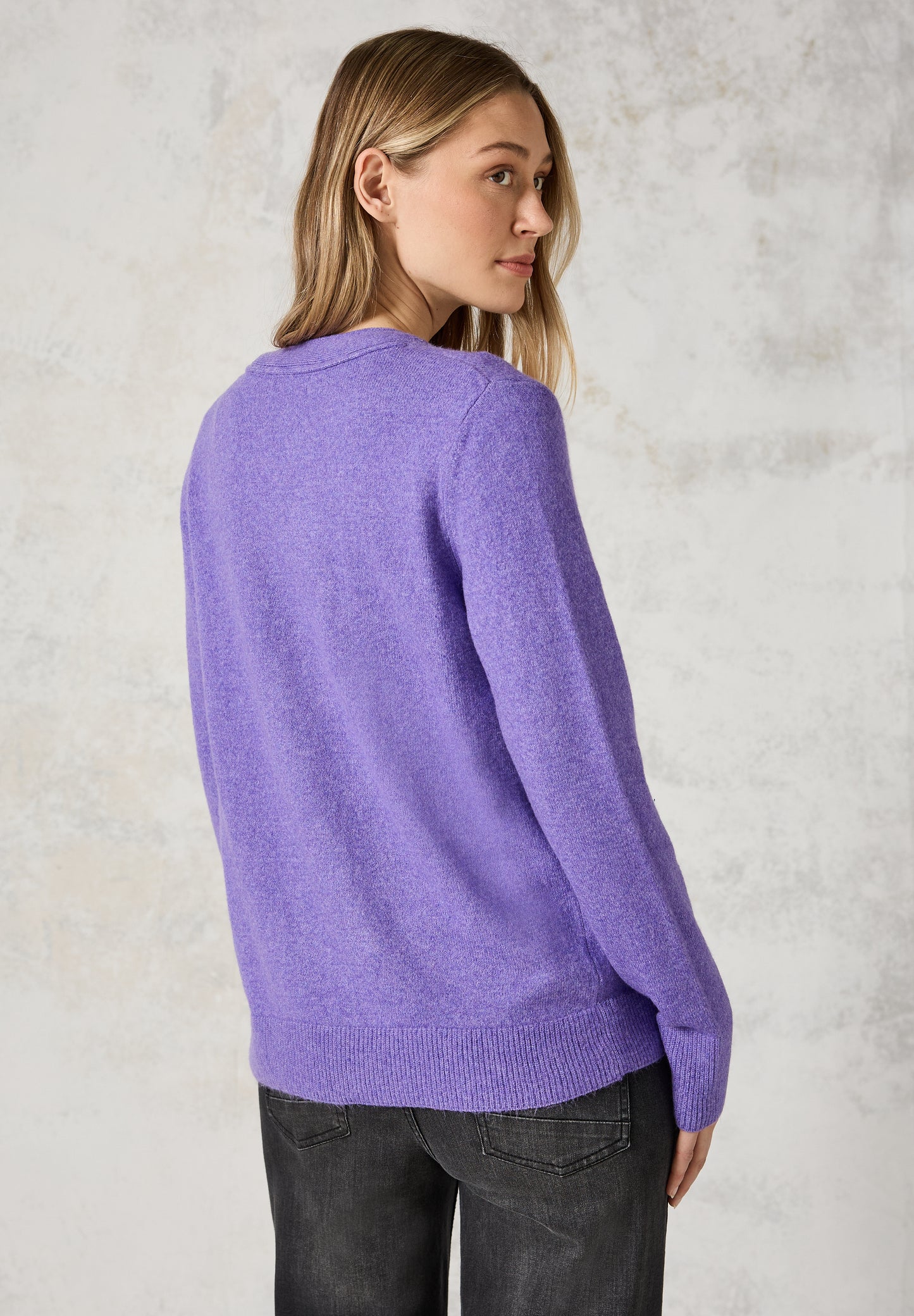 CECIL Cardigan mit Knopfleiste – Farbe: lilac melange